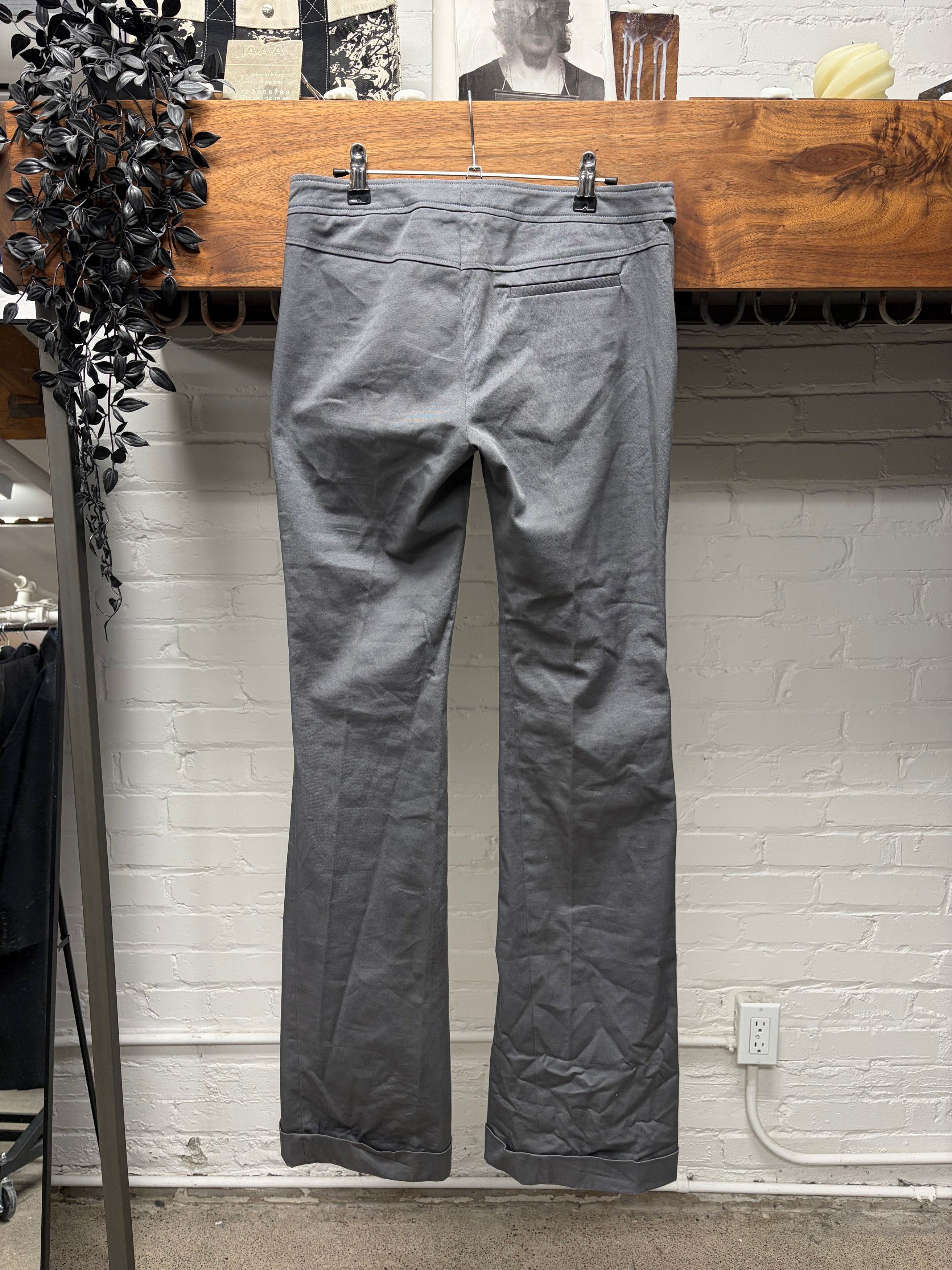 Balenciaga 2000s Balenciaga by Nicholas Ghesquiere Pleated Grey Flared Leg Pants Size US 32 / EU 48 - 4 Thumbnail