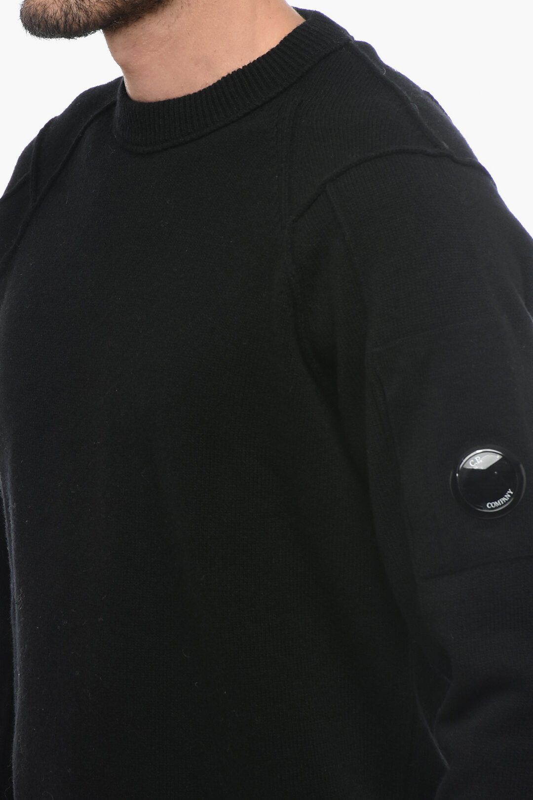 C.P. Company og1mm1024 Wool Sea Island Sweater in Black Size US M / EU 48-50 / 2 - 3 Thumbnail