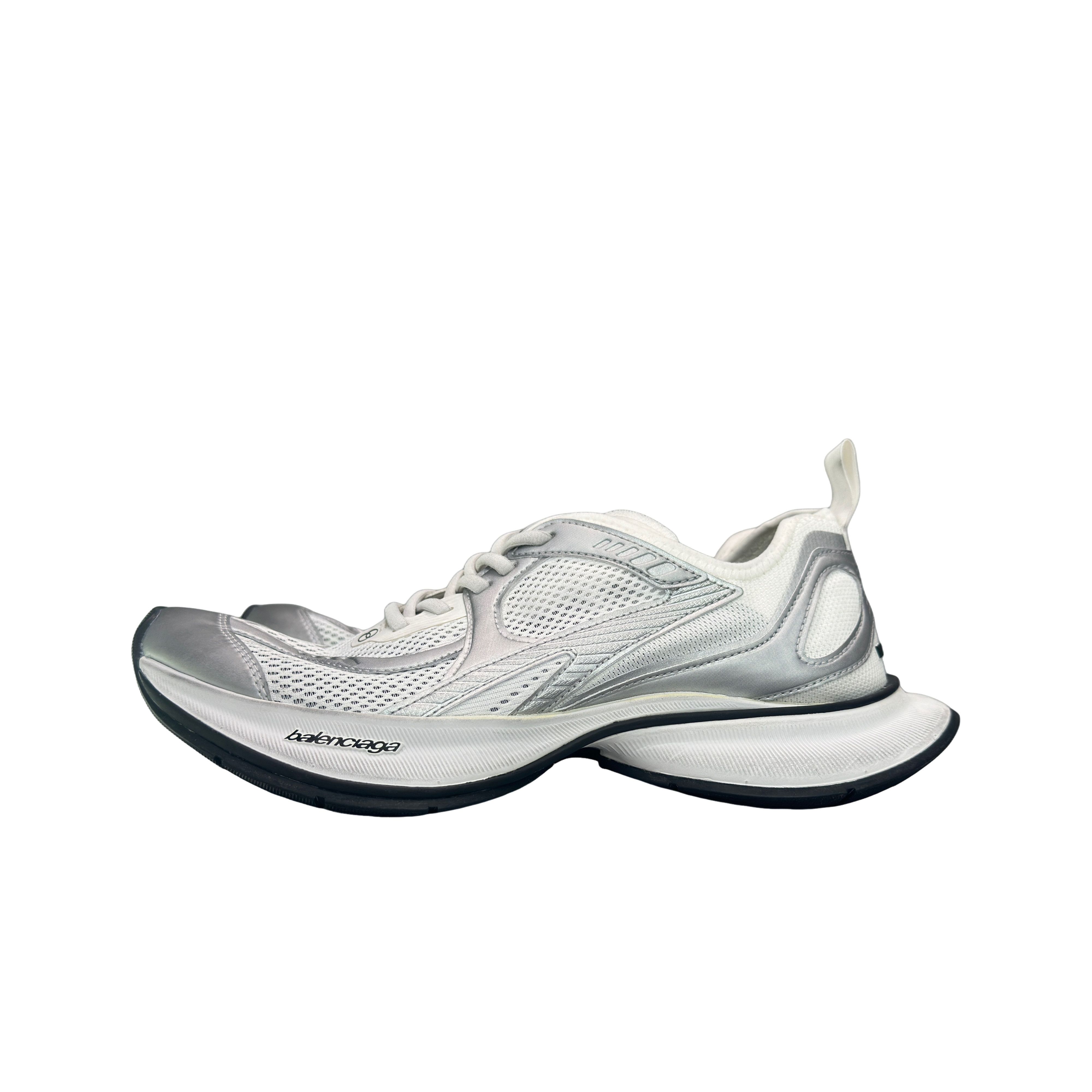 Balenciaga Balenciaga White Silver Circuit Sneakers 41 Size US 8 / EU 41 - 1 Thumbnail