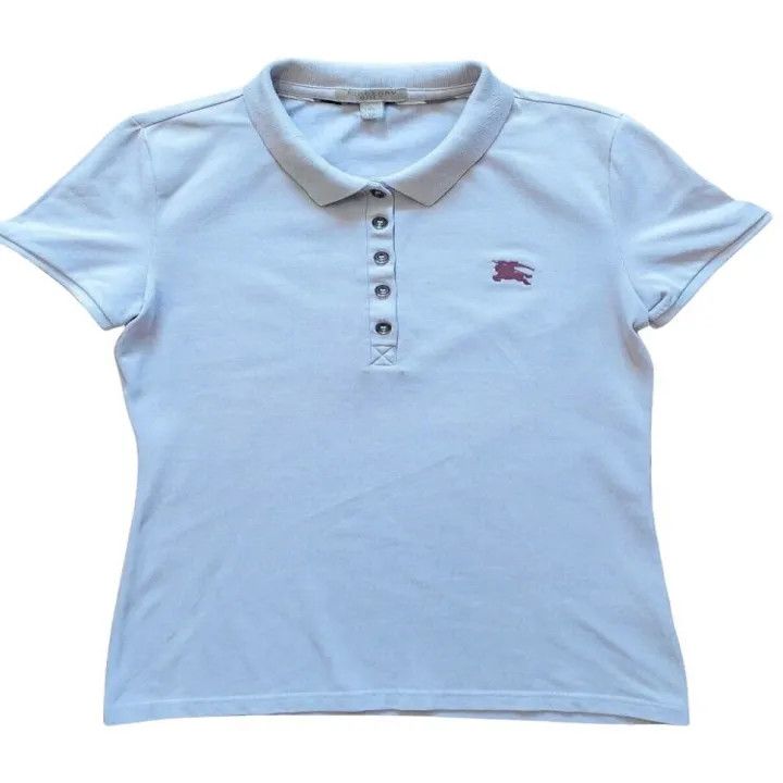 Burberry Burberry Logo Pink Short Sleeve Polo Shirt 0079 Size M / US 6-8 / IT 42-44 - 1 Thumbnail