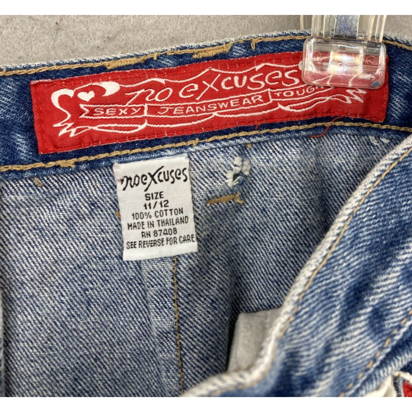 Denime VINTAGE No Excuses Denim Skirt Maxi Long Blue 11/12 Womens 90s Casual Pockets Zipper Size 32" / US 10 / IT 46 - 2 Thumbnail