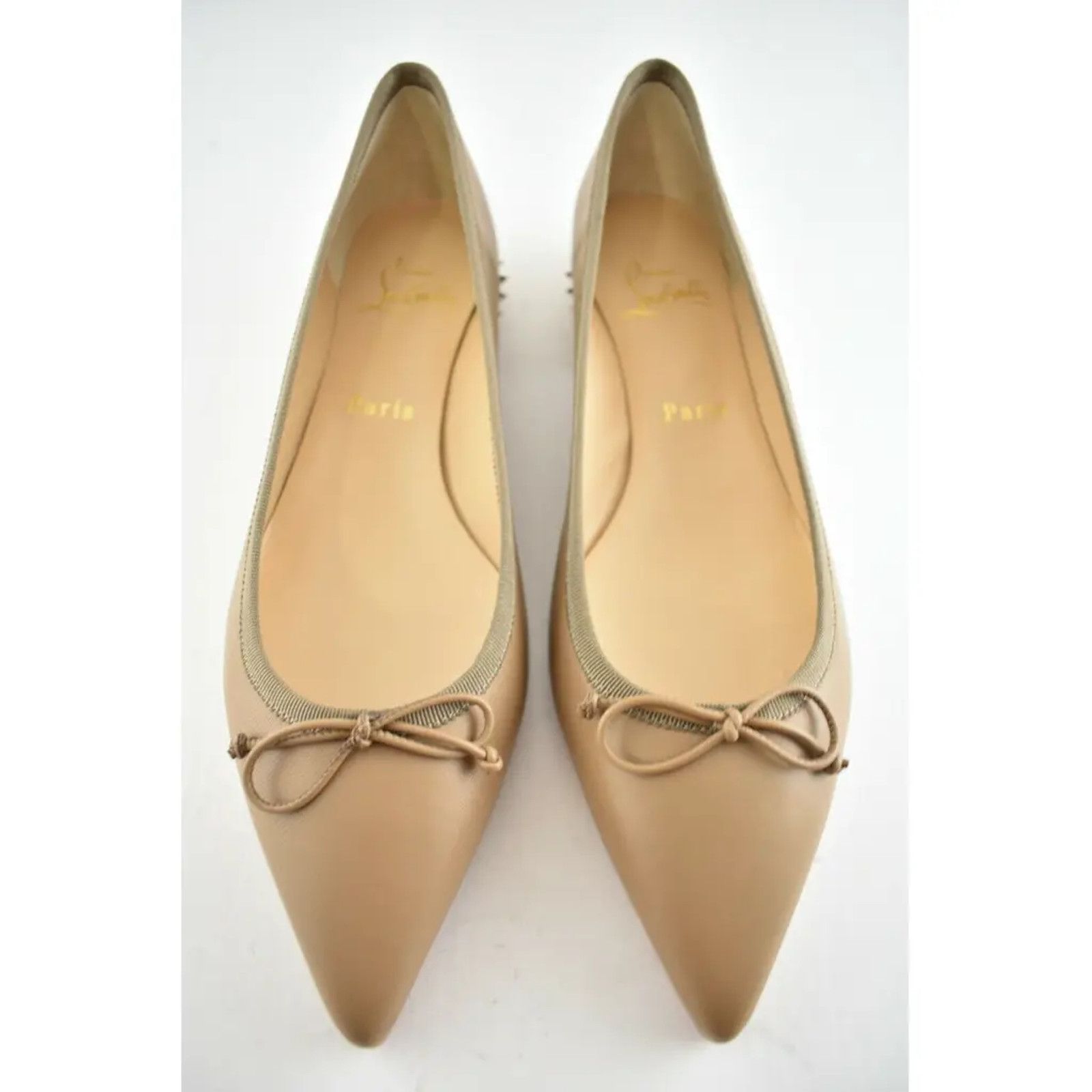 Christian Louboutin Christian Louboutin Hall Flat Fennec Nappa Leather Spike Size US 6 / IT 36 - 6 Thumbnail