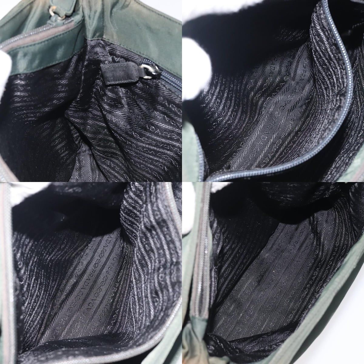 Prada PRADA Tote Bag Nylon Green Silver Size ONE SIZE - 12 Thumbnail