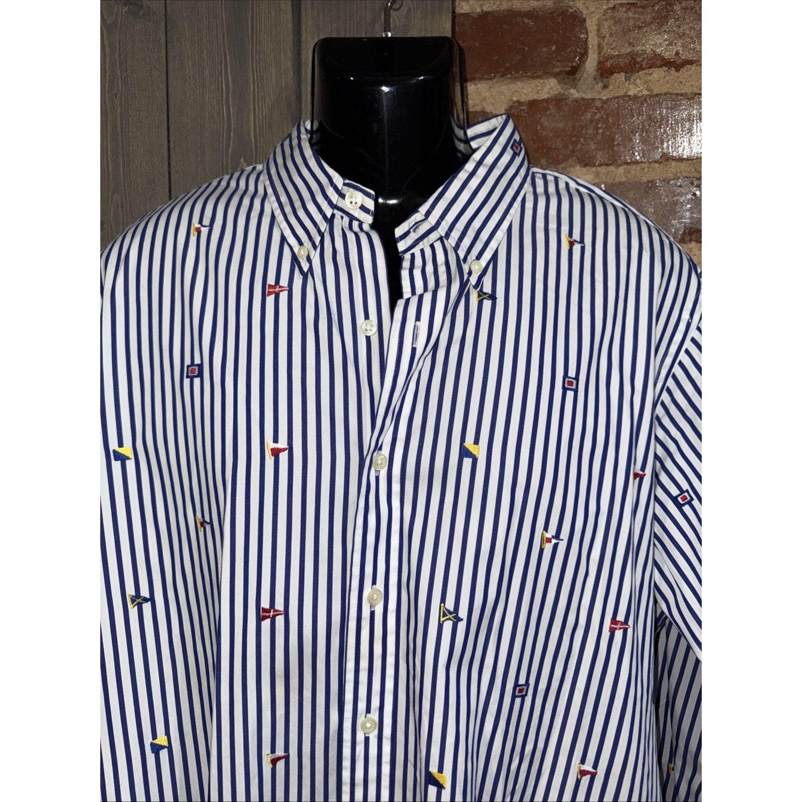 Ralph Lauren Ralph Lauren Blue Striped International Nautical Flag Sz 2XL Size US XXL / EU 58 / 5 - 3 Thumbnail