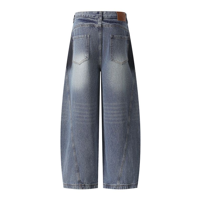 Vintage Retro Splatter-Paint Wide-Leg Distressed Saber Jeans Size US 32 / EU 48 - 2 Thumbnail