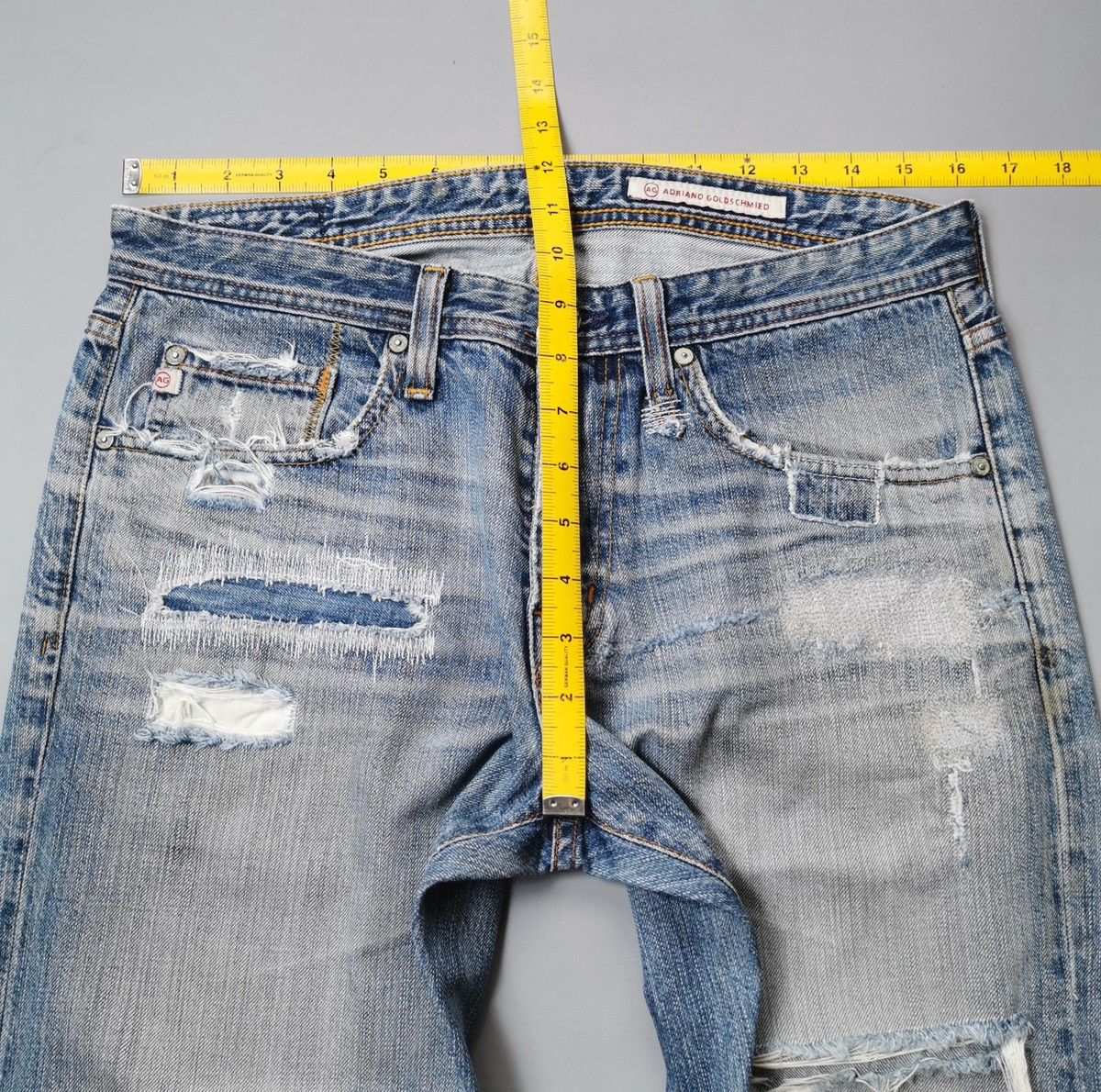 AG Adriano Goldschmied AG Adriano Goldschmied Distressed Jeans Size US 32 / EU 48 - 15 Thumbnail