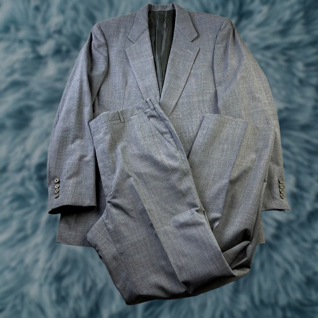 Hart Schaffner Marx Hart Schaffner Marx Suit 41 XL Glen Plaid Jacket Blazer Pants 35x32 VINTAGE Size 42R - 1 Thumbnail