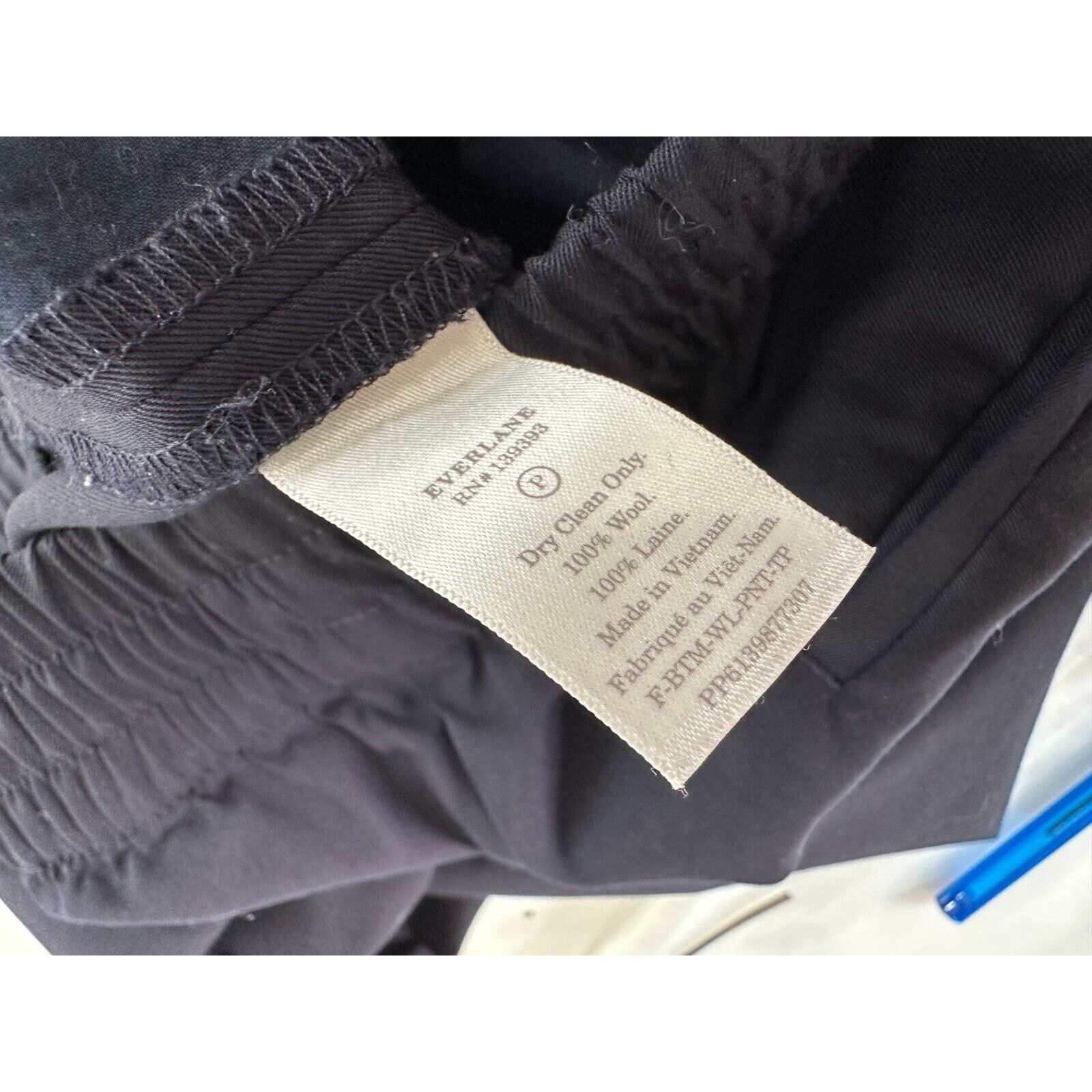 Everlane Everlane Black Italian GoWeave Easy Pull On Wool Pant 0 Size 25" / US 0 / IT 36 - 11 Thumbnail