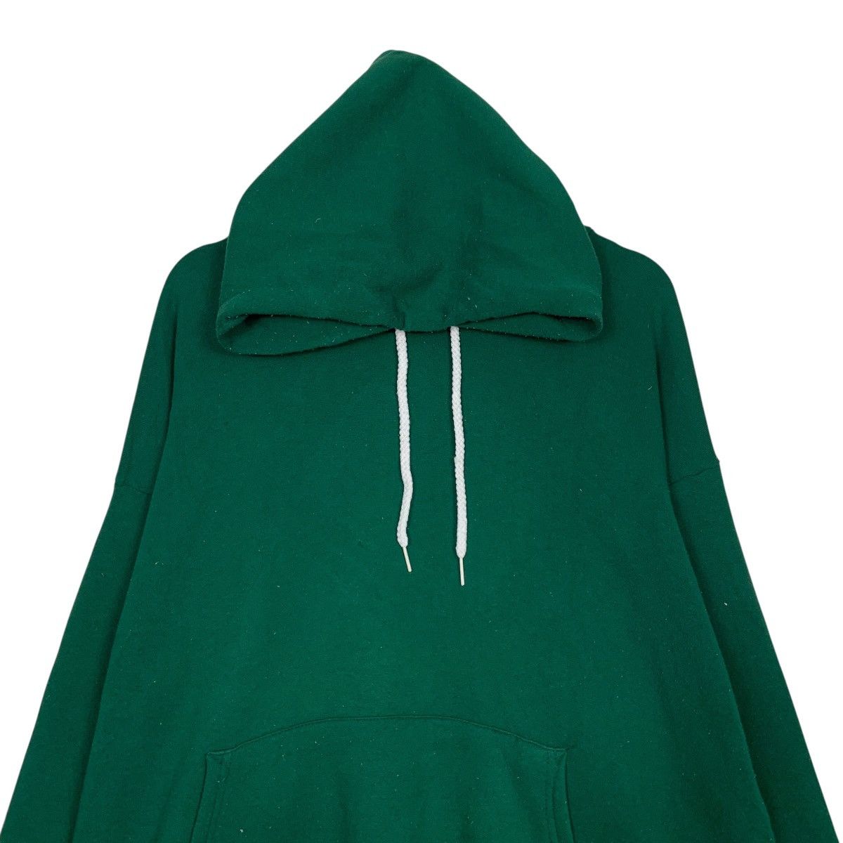 Vintage 90’s HANES Made in Usa Green Plain Hoodies #3556-C162 Size US XL / EU 56 / 4 - 2 Thumbnail