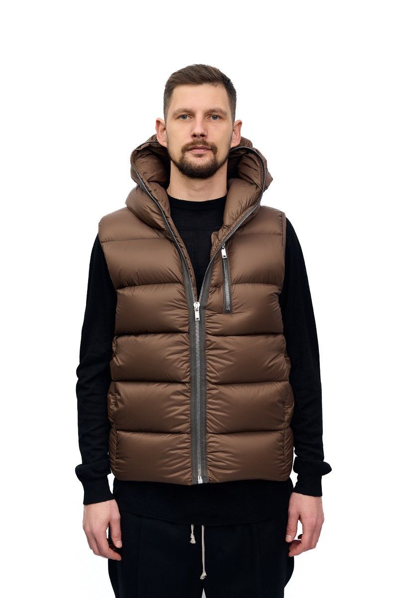 Rick Owens Last Rick Owens Quilted Recycled-Shell Hooded Down Gilet Size US S / EU 44-46 / 1 - 1 Thumbnail