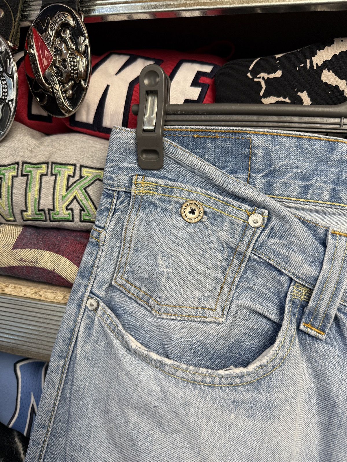 Levi's Levi's 506 Jeans 34 00s Regular Fit Straight Acid Wash Size US 34 / EU 50 - 4 Thumbnail