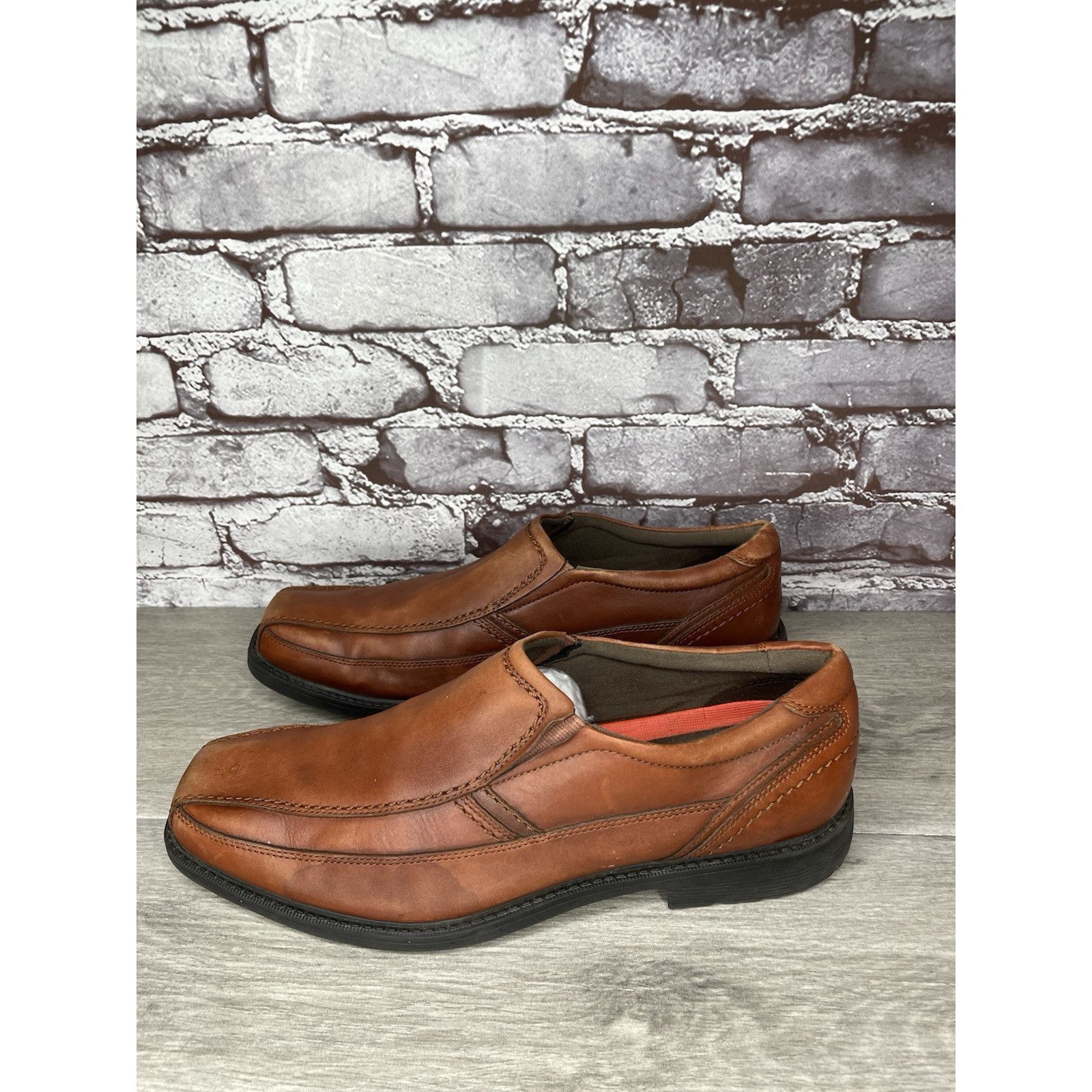 Rockport Rockport Trustech Brown Leather Slip On Casual Bicycle Toe L Size US 10.5 / EU 43-44 - 18 Thumbnail