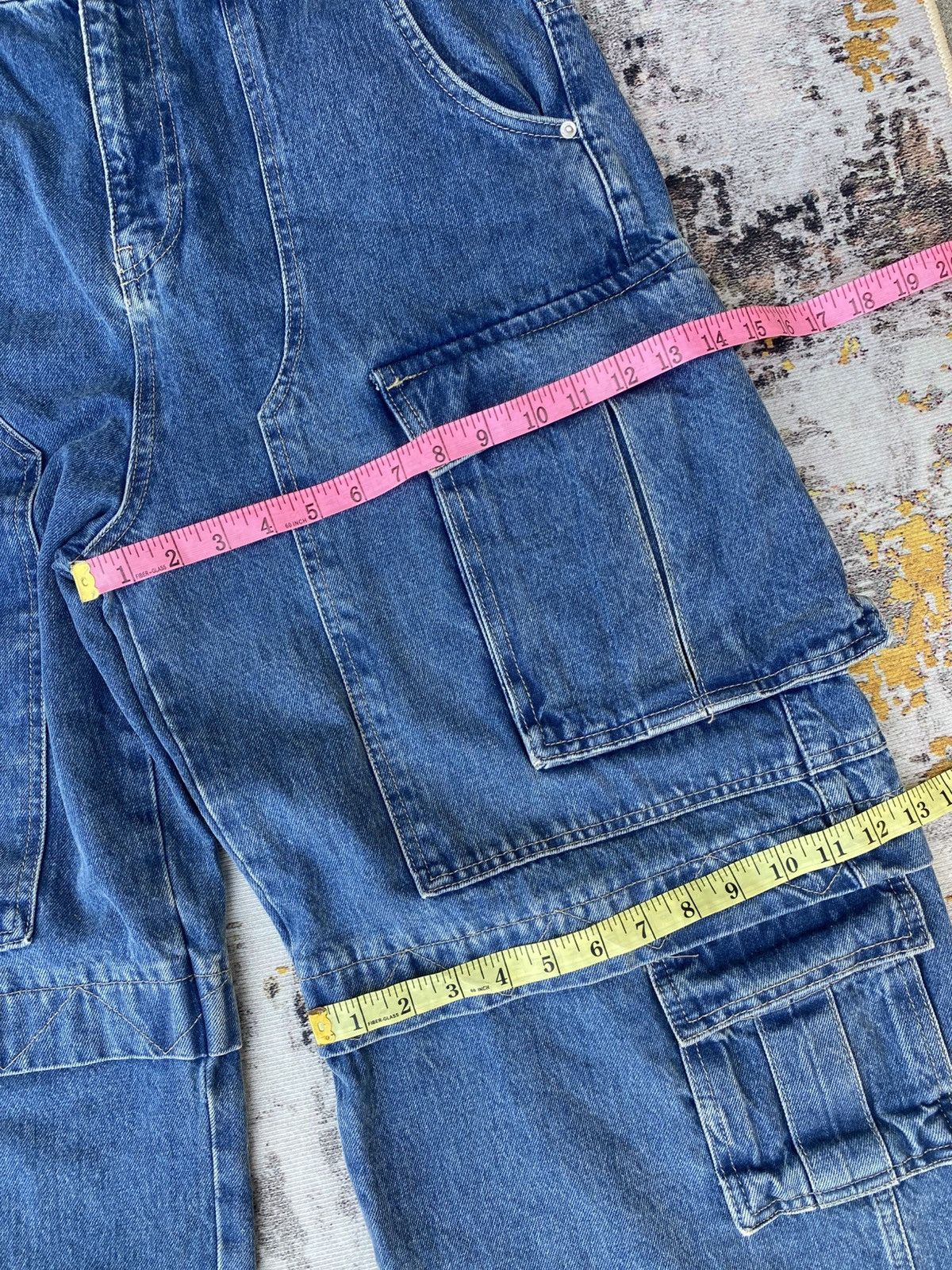 If Six Was Nine 🔥 Super Sick🔥 ZARA Baggy Denim Cargo Trousers Utility Pocket Size US 35 - 15 Thumbnail