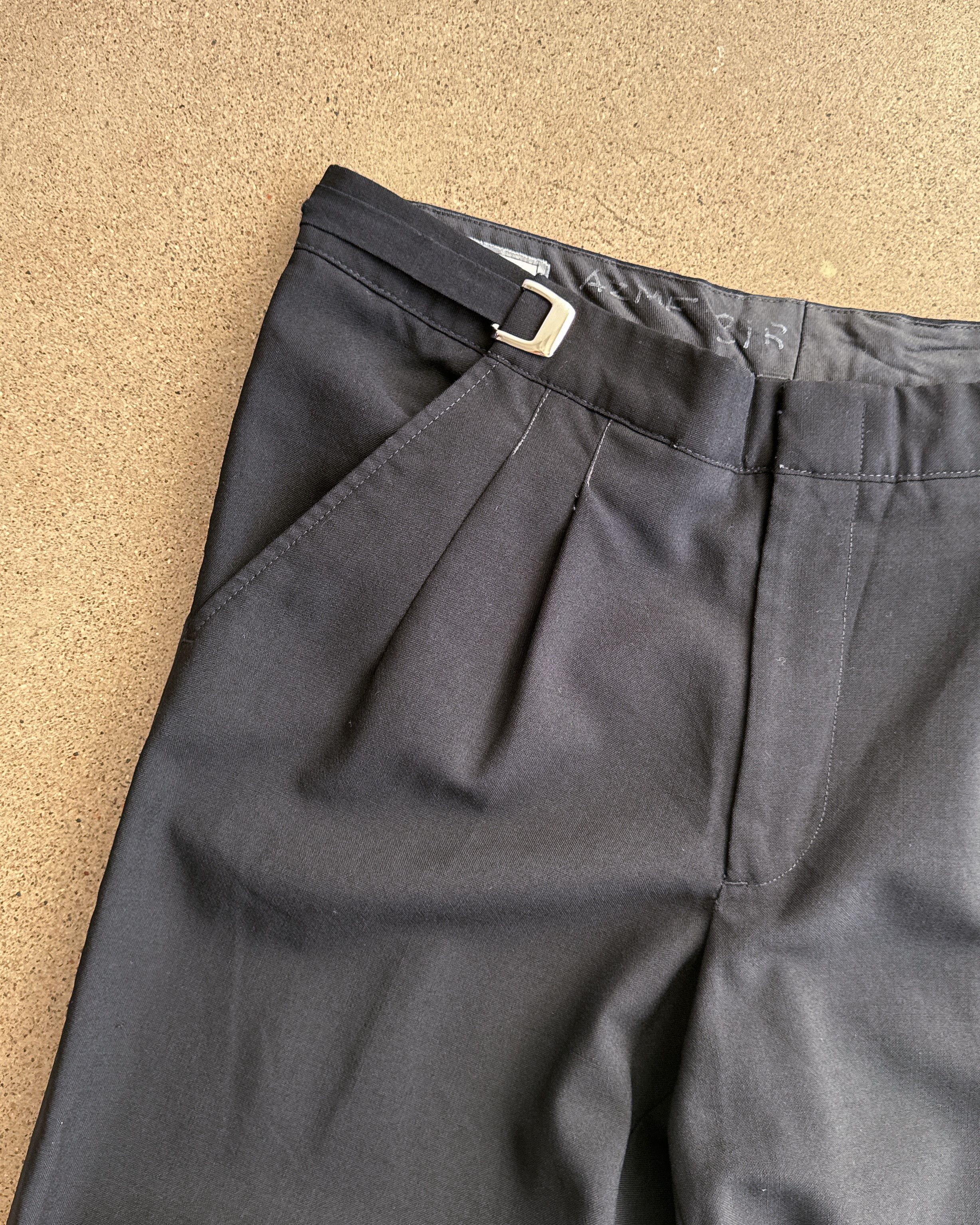 Vintage Vintage 70s Black Satin Striped Adjustable Pants Pleated 34 Size US 34 / EU 50 - 2 Thumbnail