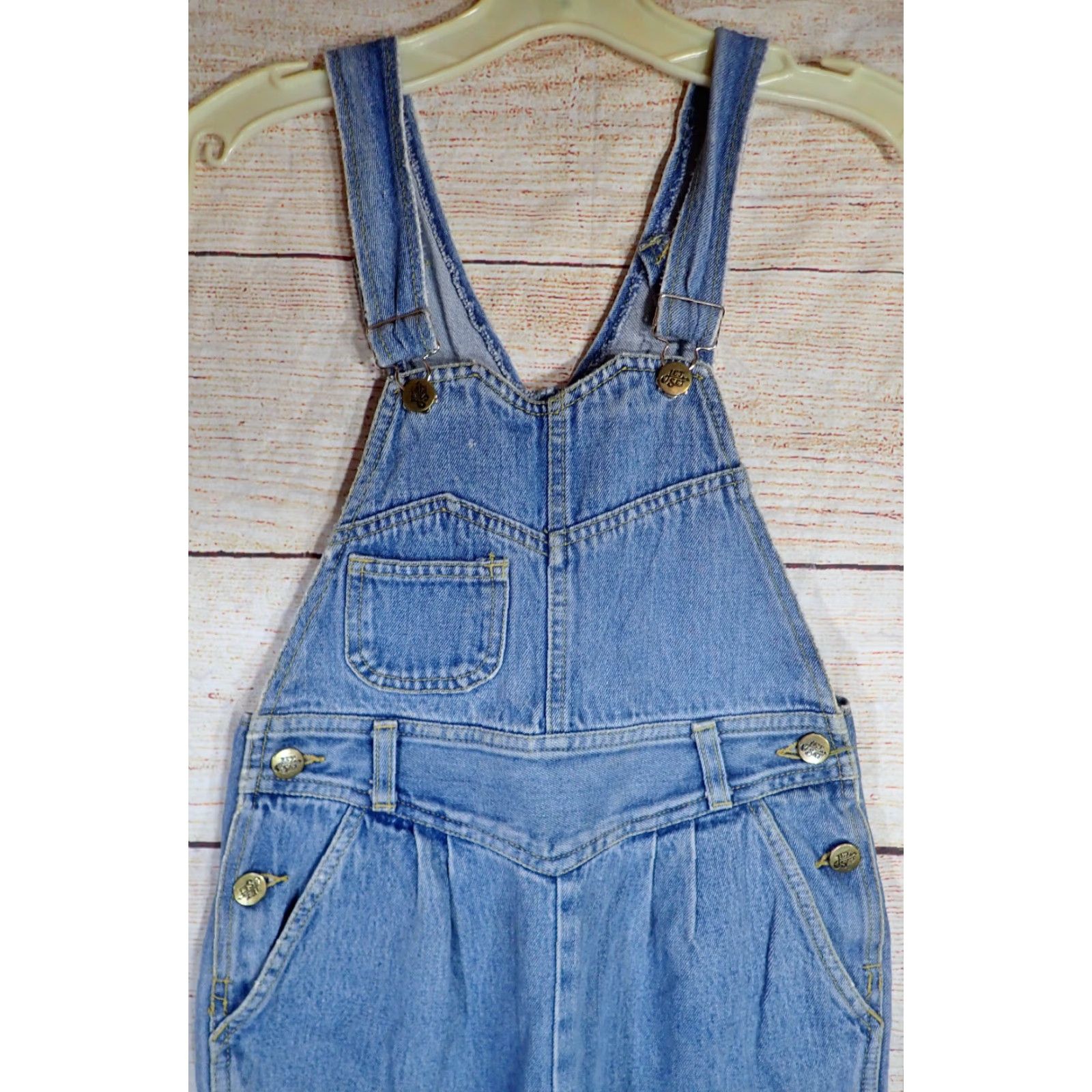 Vintage VINTAGE JET SET BLUE PLEATED DENIM OVERALLS ROMPER GIRLS SZ 26x21 Size US 26 / EU 42 - 2 Thumbnail