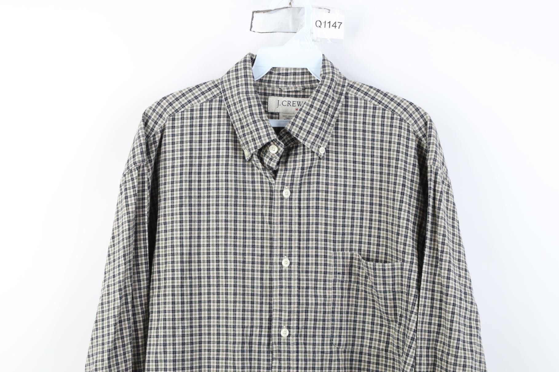 J.Crew Vintage 90s J Crew Collared Button Down Shirt Plaid Cotton Size US M / EU 48-50 / 2 - 2 Thumbnail