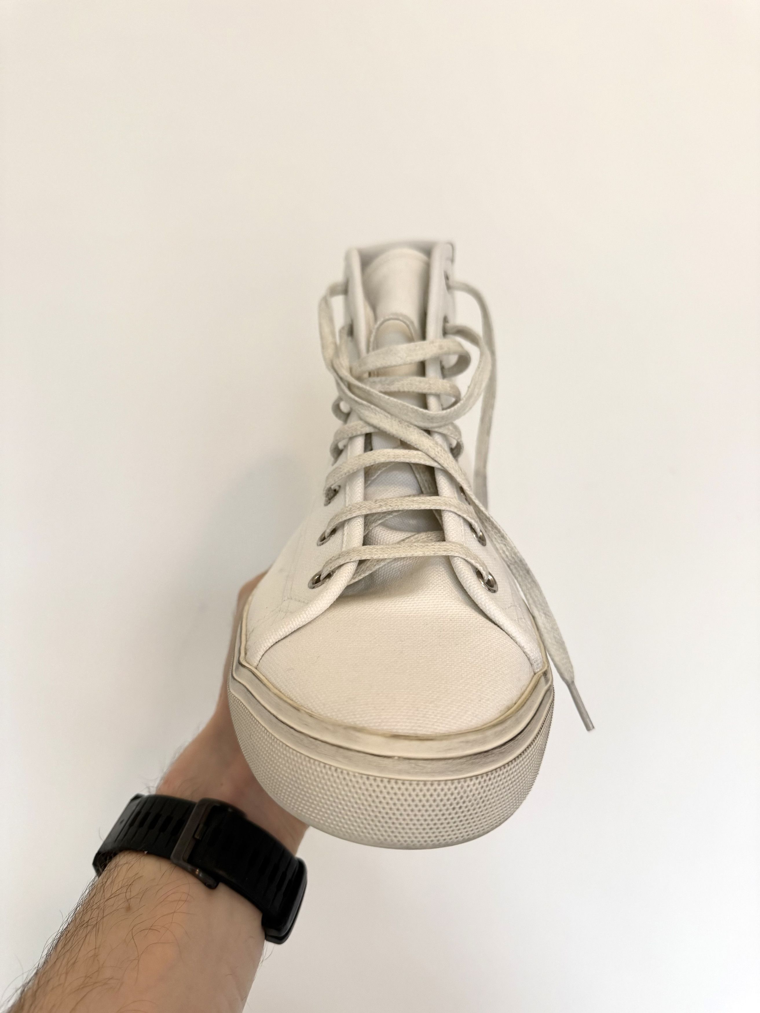 Saint Laurent Paris Saint Laurent Mid-Top Malibu Sneakers in Canvas and Leather Size US 10 / EU 43 - 2 Thumbnail