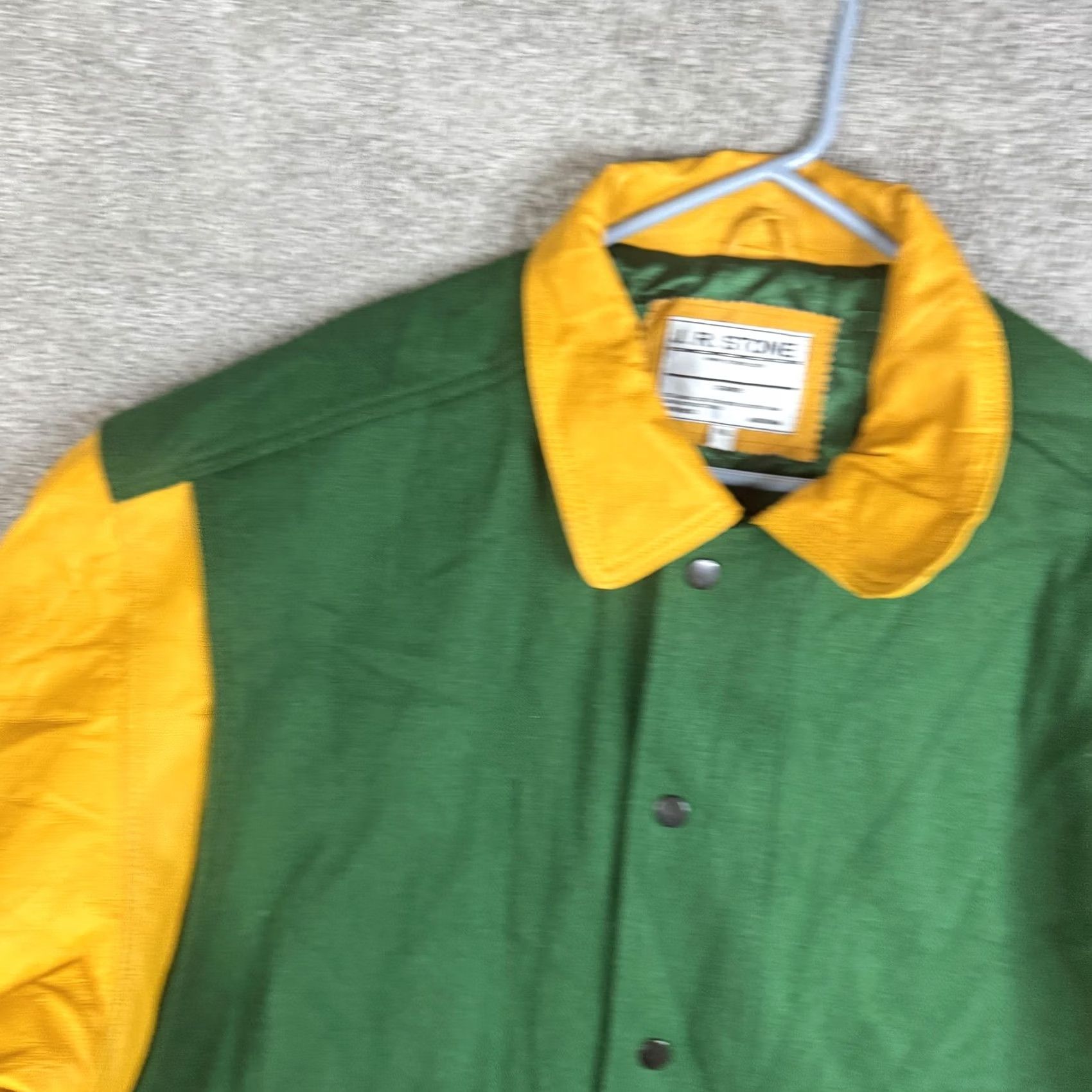 Vintage J.R. Stone Jacket Mens 2XL Green Wool Varsity Snap Lined Sports College Shirt Size US XXL / EU 58 / 5 - 5 Thumbnail