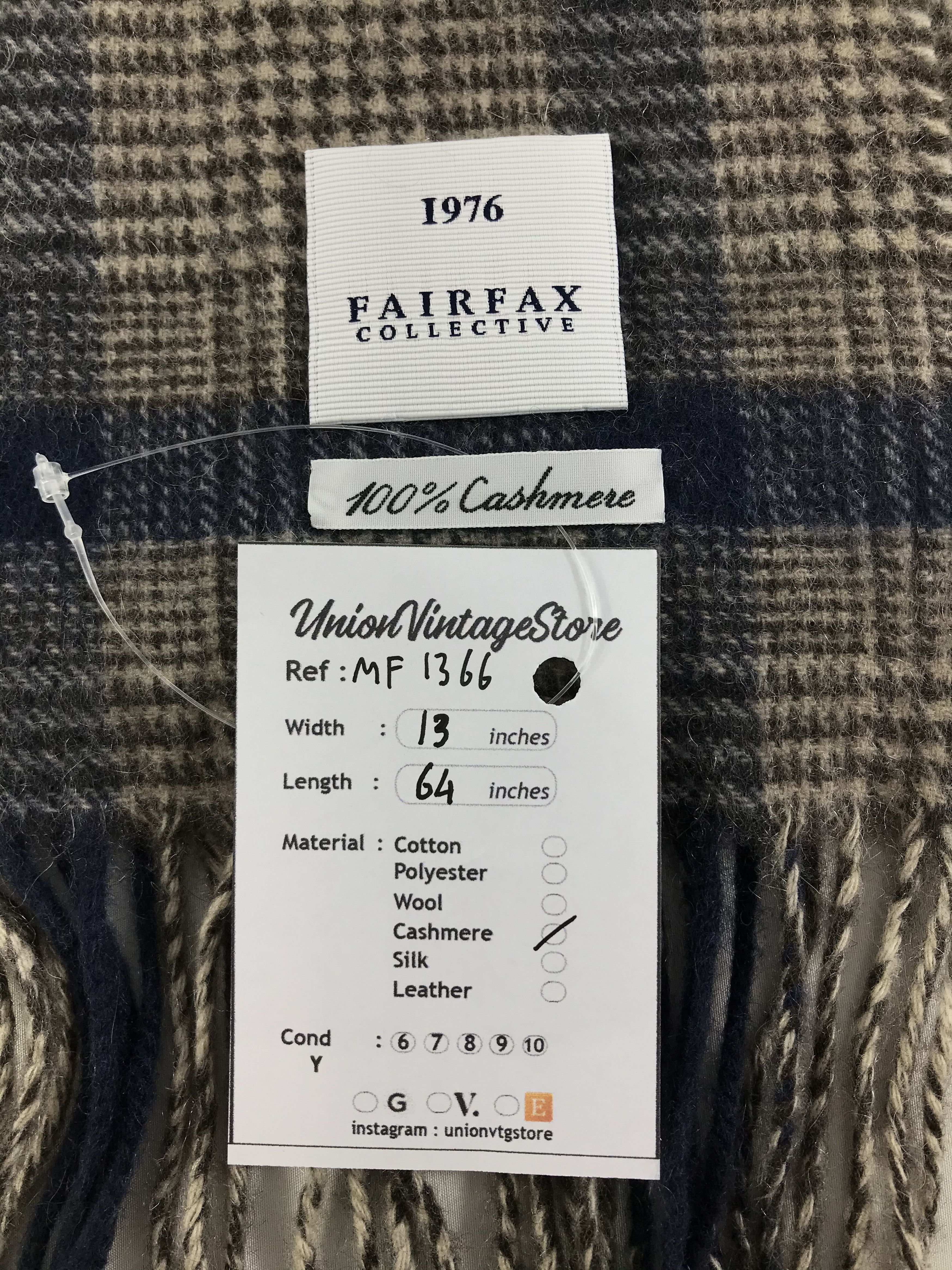 Vintage Vintage Fairfax Scarf/Muffler/Neckwear MF1366 Size ONE SIZE - 4 Thumbnail