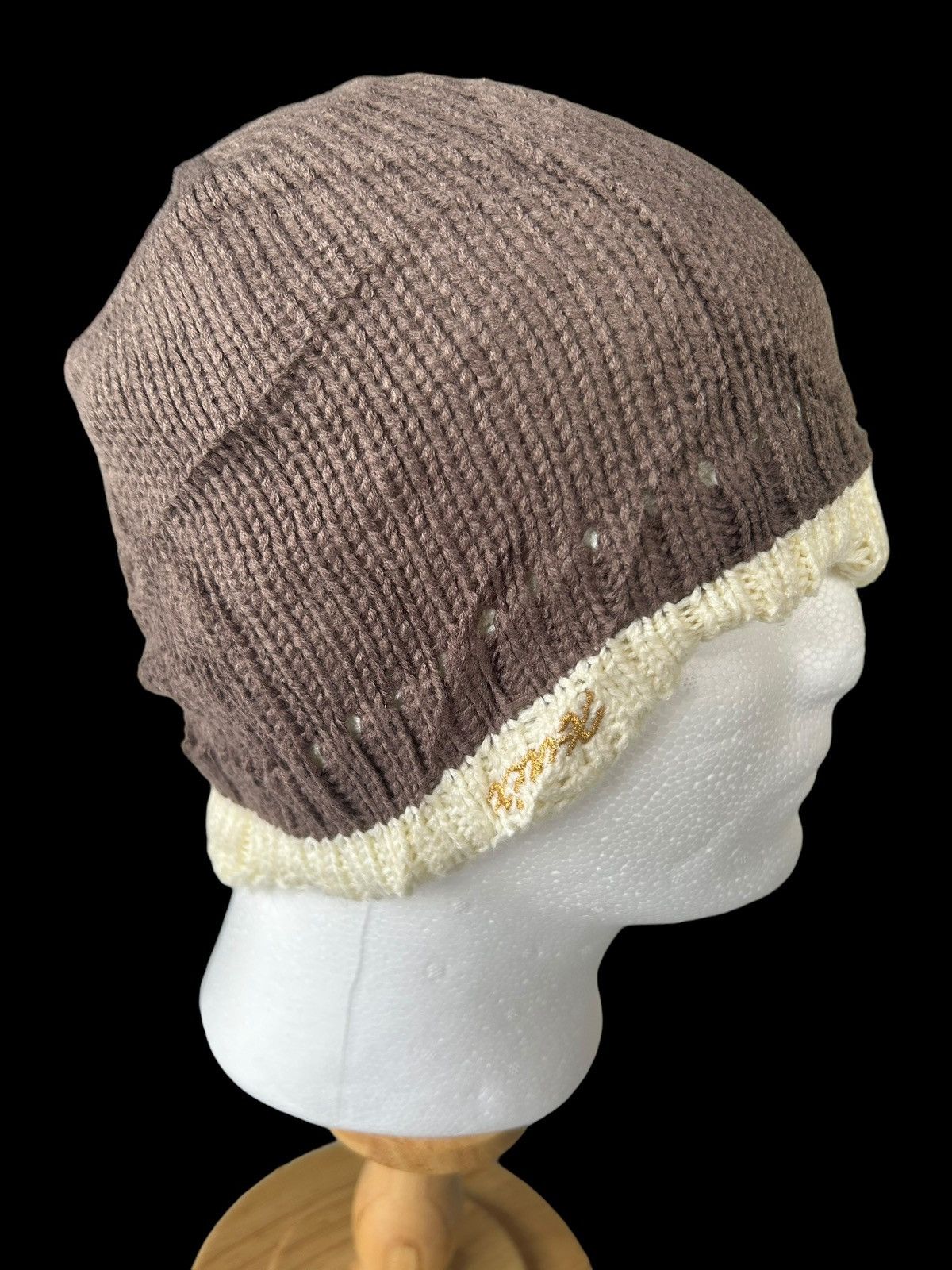 14th Addiction × Hysteric Glamour × Japanese Brand Punk Bondage Distressed Design Reversible Beanie Hats☠️☠️ Size ONE SIZE - 6 Thumbnail