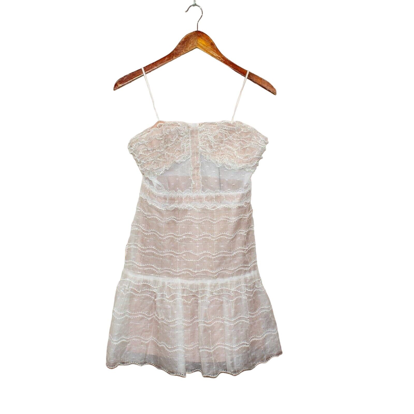 ALEXIS NEW ALEXIS Adlai Dress Mini White Sheer Lace Ruffle Medium Size M / US 6-8 / IT 42-44 - 7 Thumbnail