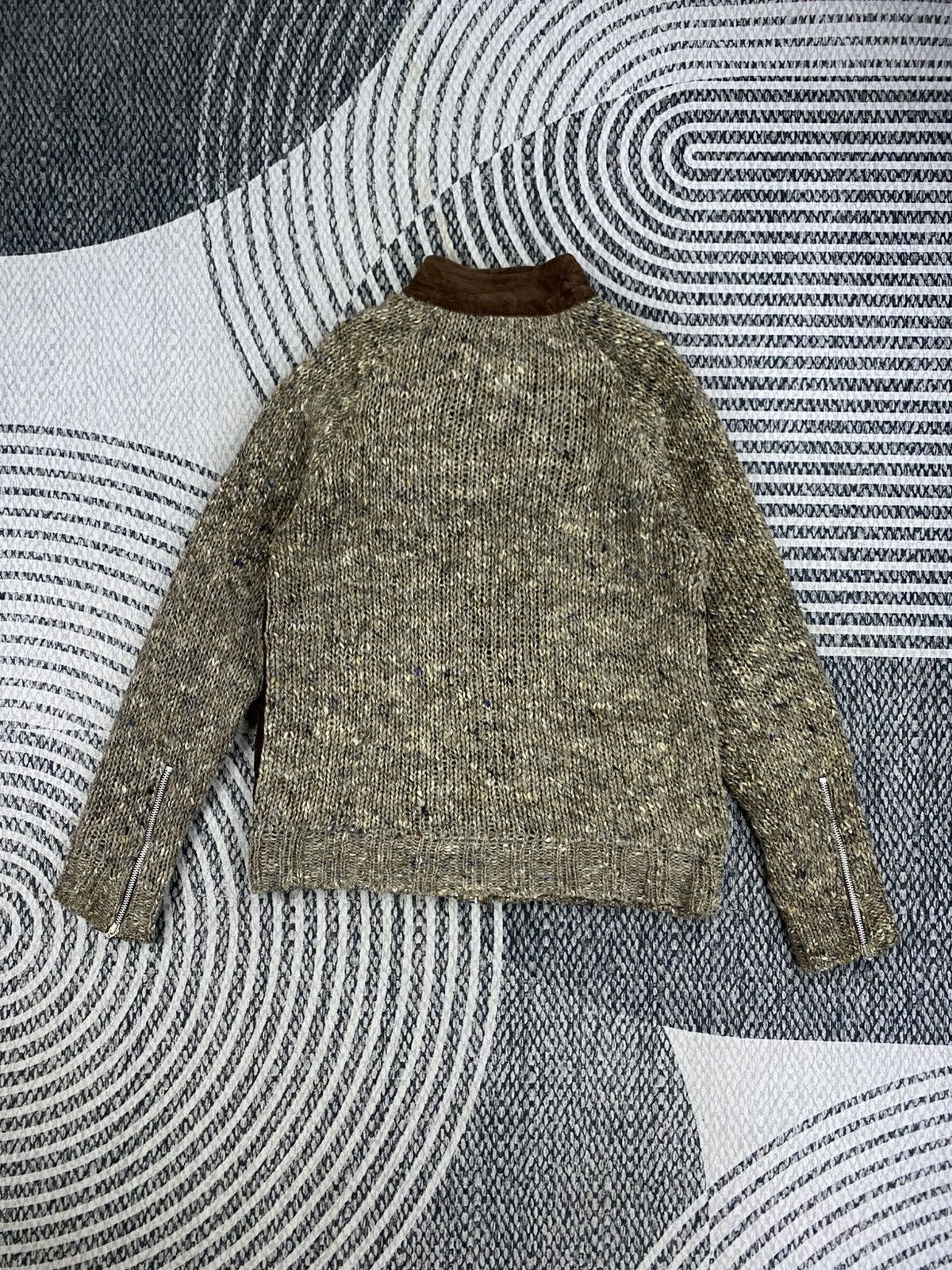 Japanese Brand Vtg Urban Wear Fullzip Brown Color Knit Sweater Size US M / EU 48-50 / 2 - 2 Thumbnail