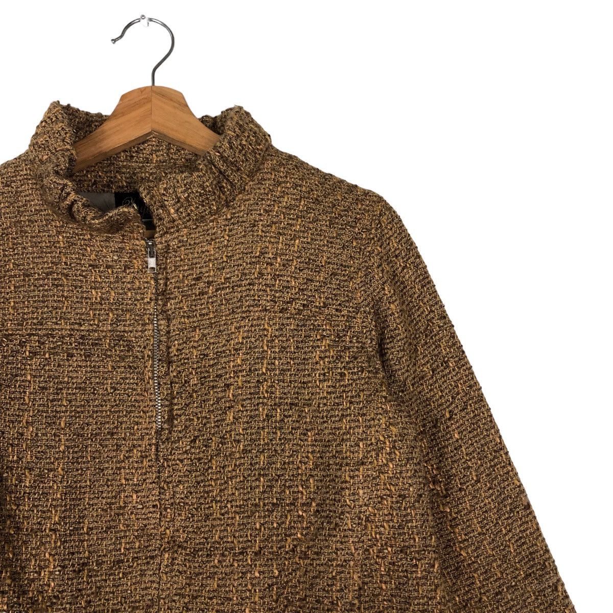 Japanese Brand 🔥Vtg Herringbone Wool Bomber Jacket Faye Issey Miyake Size US S / EU 44-46 / 1 - 6 Thumbnail