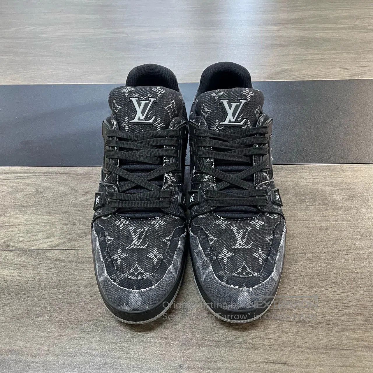 Louis Vuitton LV Trainer Black Denim Sneakers Size 44. Size US 10 / EU 43 - 2 Thumbnail