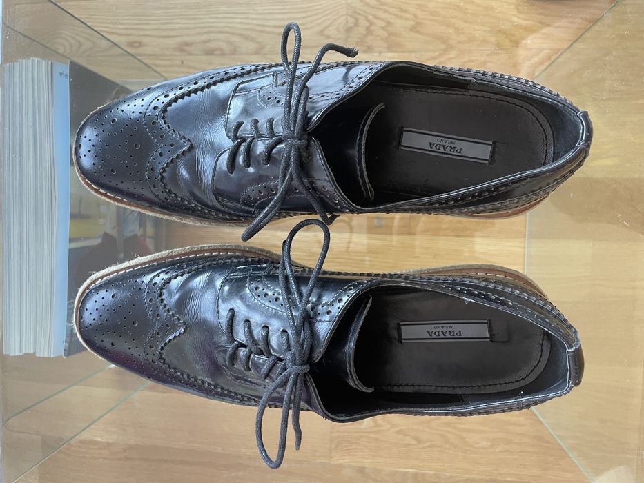 Prada mens 2024 platform brogues