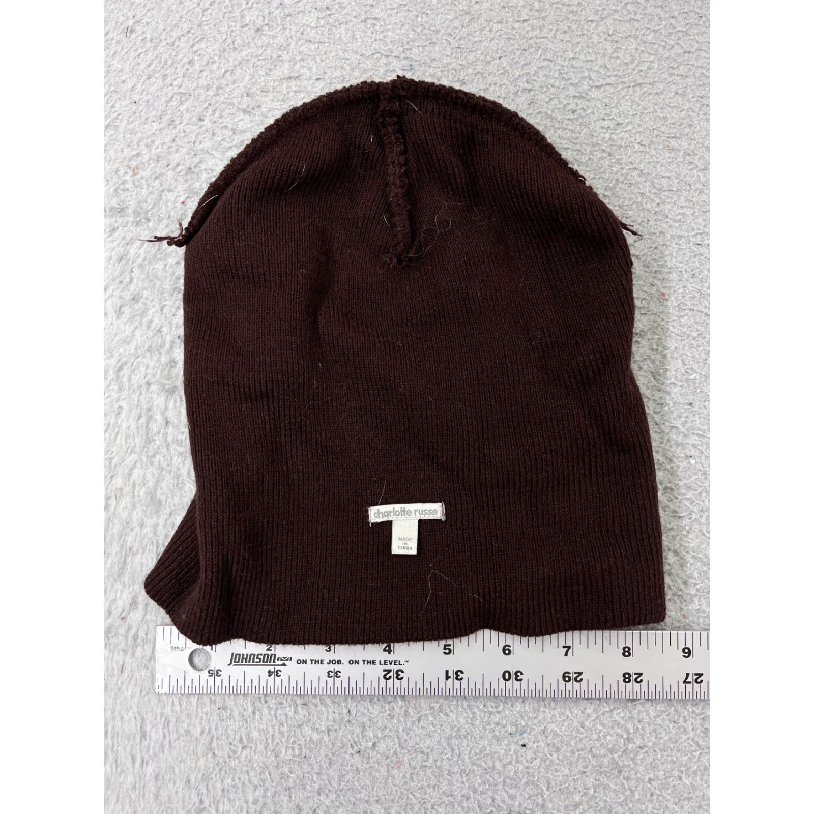 Vintage Charlotte Russe Beanie Toque Adult One Size Burgundy Knit Acrylic Blend Snow Ski Size ONE SIZE - 4 Thumbnail