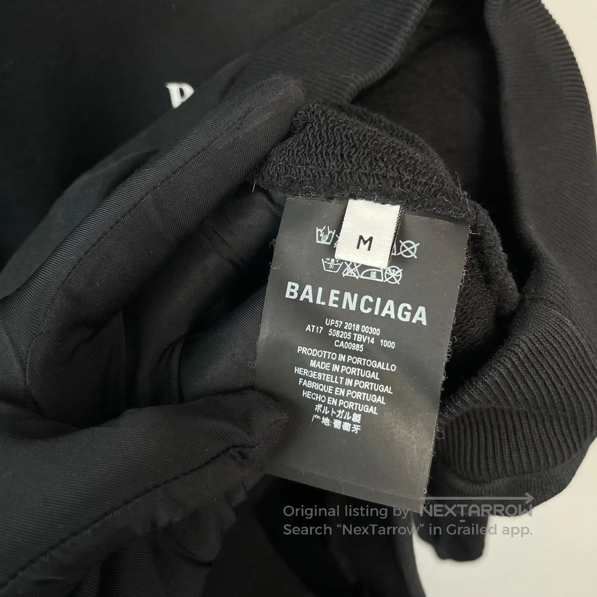 Balenciaga Balenciaga Coke Wave Logo Hooded Sweatshirt Jacket Black| Size US M / EU 48-50 / 2 - 7 Thumbnail