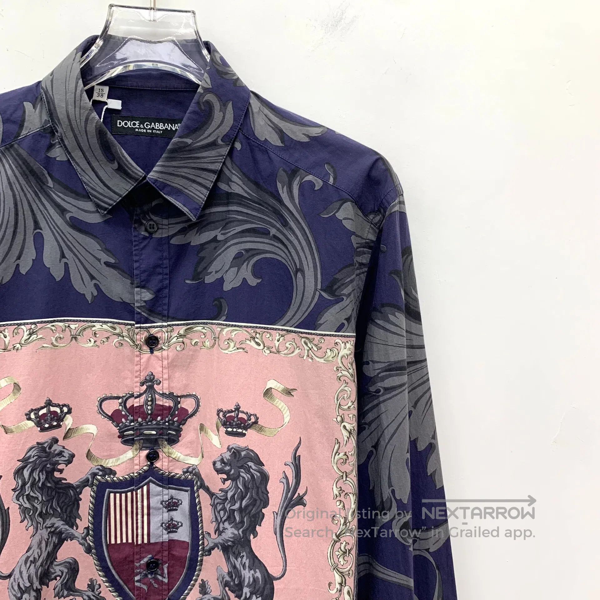 Dolce & Gabbana Dolce Gabbana Dark Blue Pattern Printed Cotton Lapel Singl Size XS / US 0-2 / IT 36-38 - 3 Thumbnail