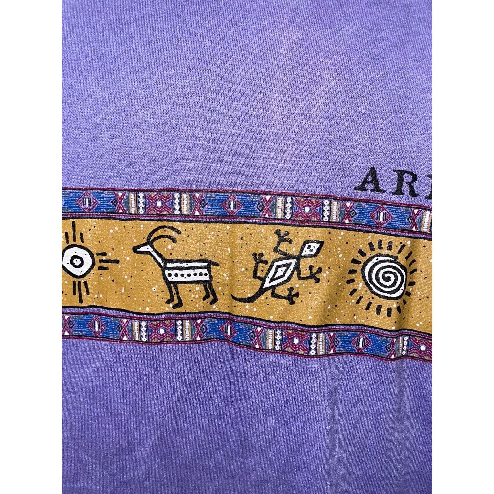 Jerzees Vintage Arizona Native Shirt Aboriginal Cave 90s Tee L Size US L / EU 52-54 / 3 - 3 Thumbnail