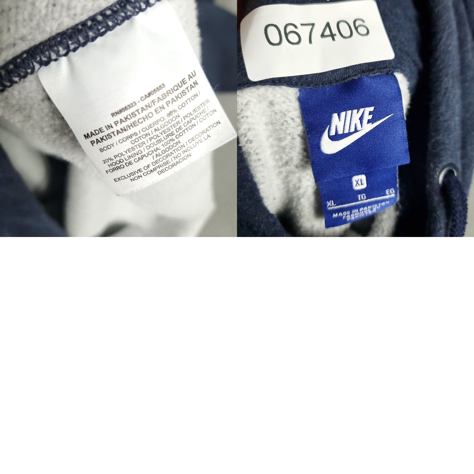 Nike Nike Hoodie Mens XL Blue Swoosh Pullover Mock Neck Logo Sweatshirt Sweat Fleece Core Sports Active All Seasons Vintage No Size US XL / EU 56 / 4 - 8 Thumbnail