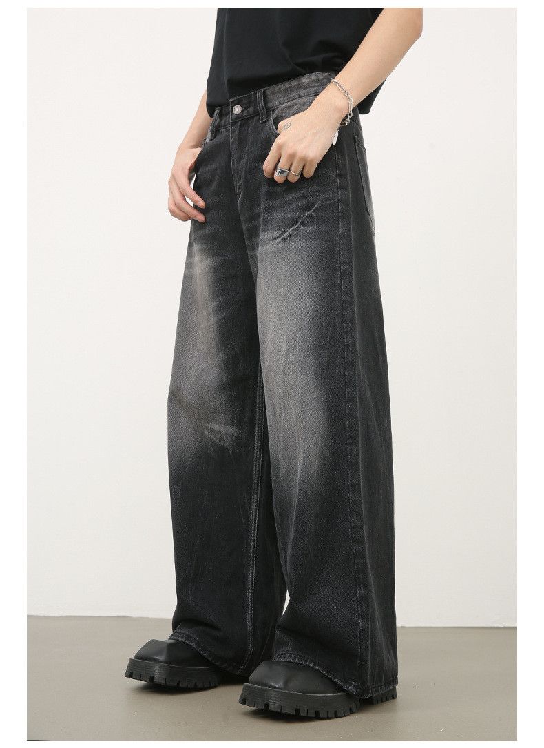 Japanese Brand × Jean Lightning pattern loose straight vintage washed jeans Size US 32 / EU 48 - 3 Thumbnail