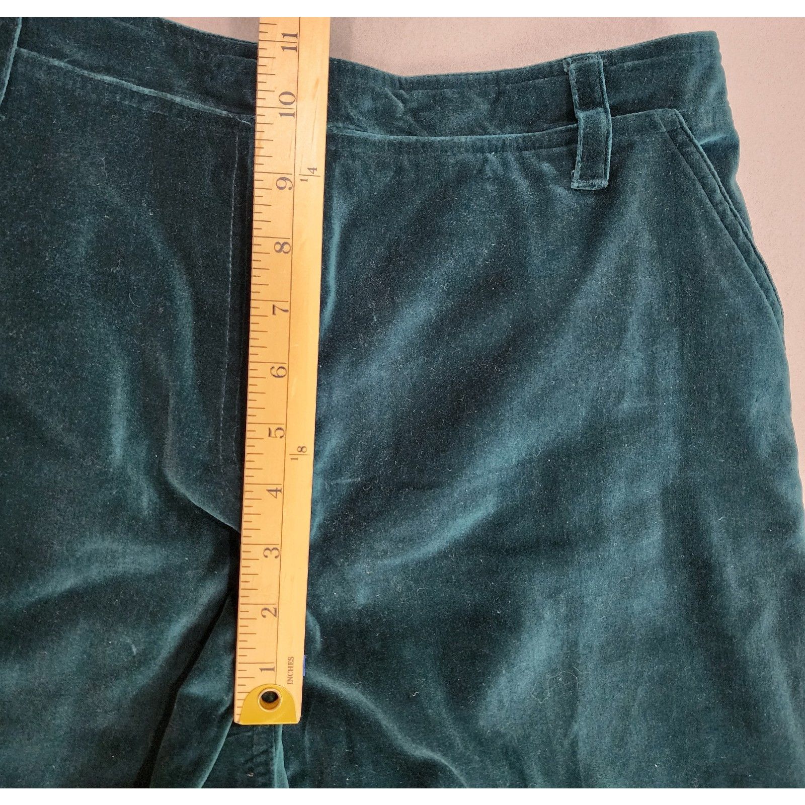 Other Chelsea Studio Velvet Pants Women Size 10 Green Cotton Size 32" / US 10 / IT 46 - 8 Thumbnail