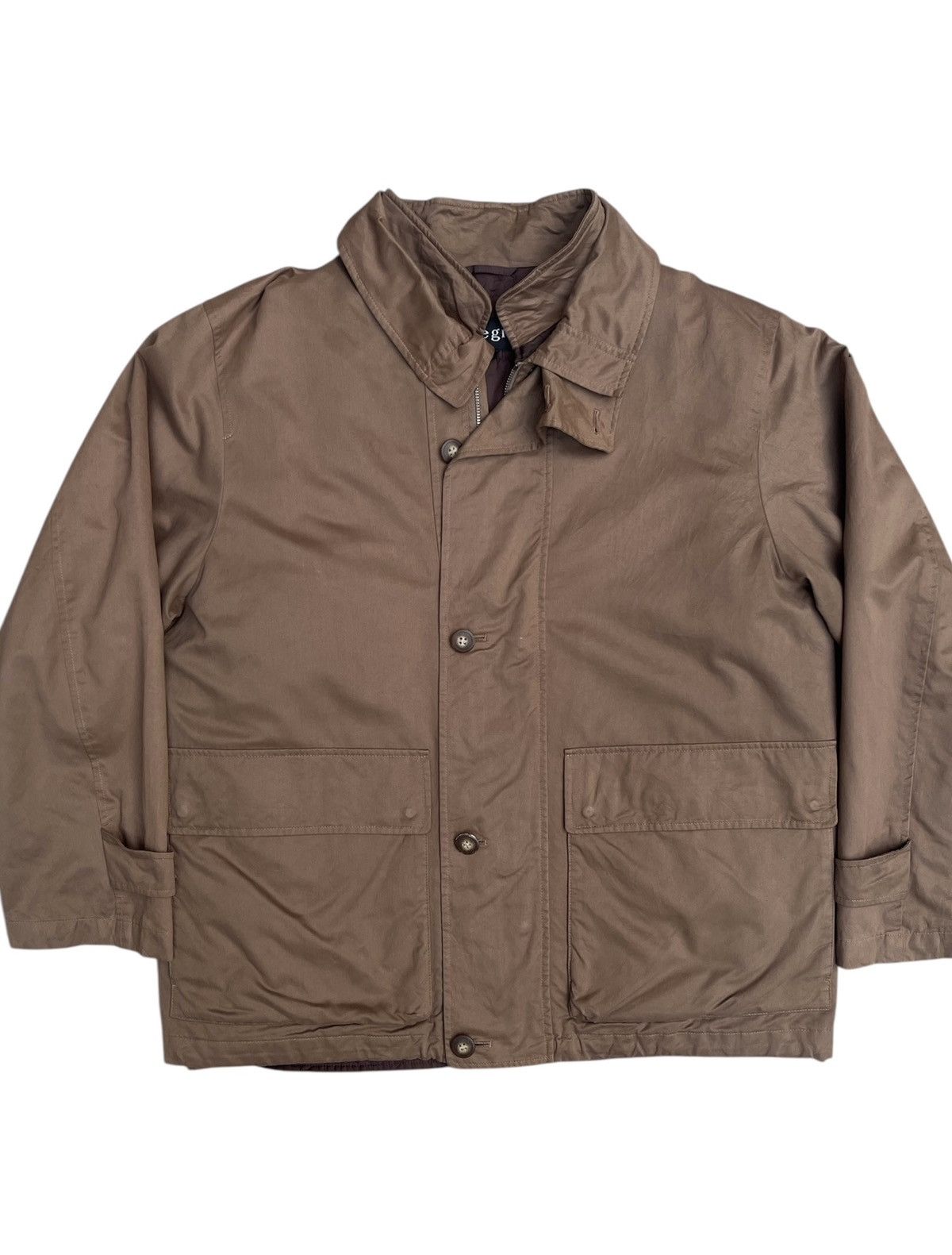 Allegri Allegri Brown Zip-In Button-Front Jacket Made in Italy Size US M / EU 48-50 / 2 - 1 Thumbnail