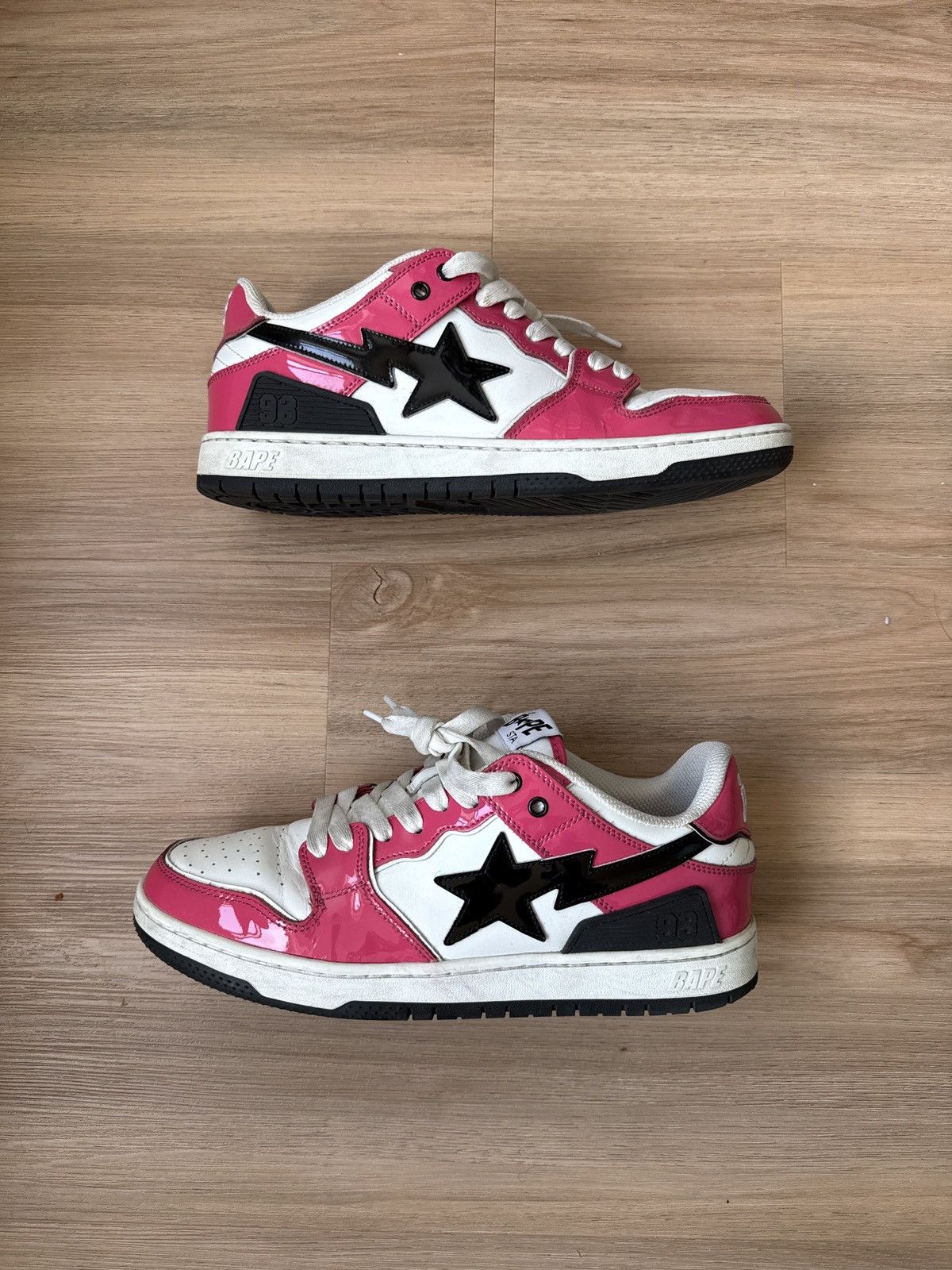 Bape Pink Patent Leather Sk8 Sta Size US 11 / EU 44 - 1 Thumbnail