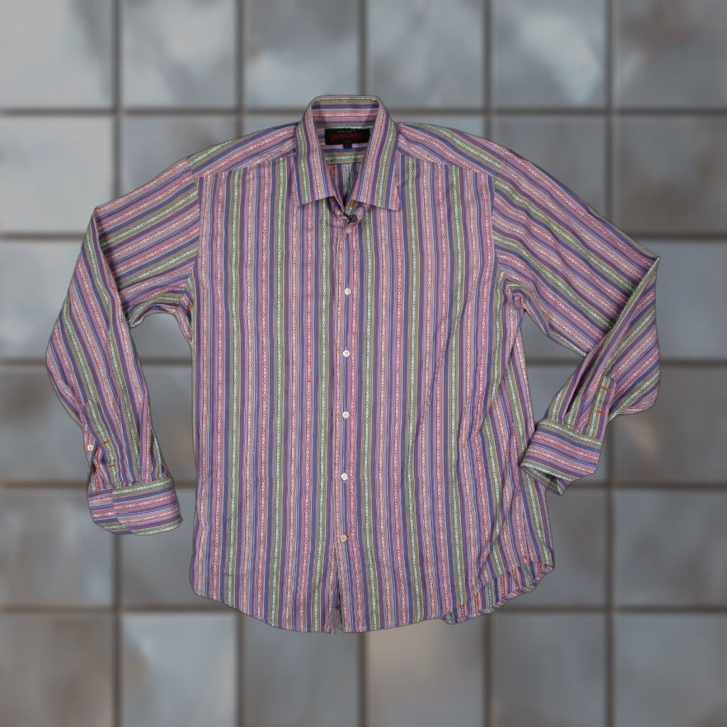 Vintage VINTAGE Dragonfly Shirt Mens Large Purple Rock n Roll Vision Button Up Long Sleeve Music Size US L / EU 52-54 / 3 - 1 Thumbnail