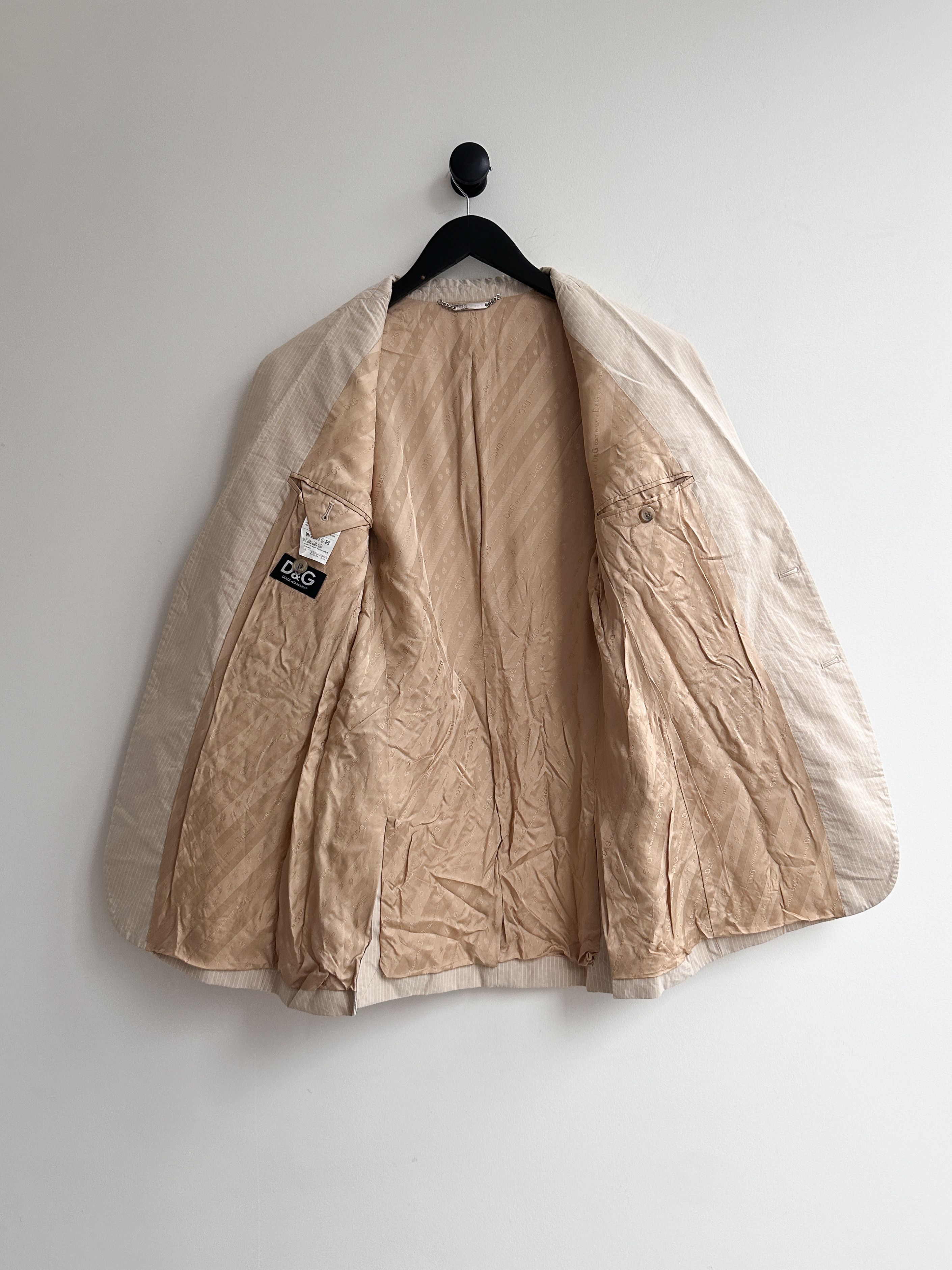 Dolce & Gabbana Dolce & Gabbana D&G Beige Blazer Jacket Size 48R - 2 Thumbnail