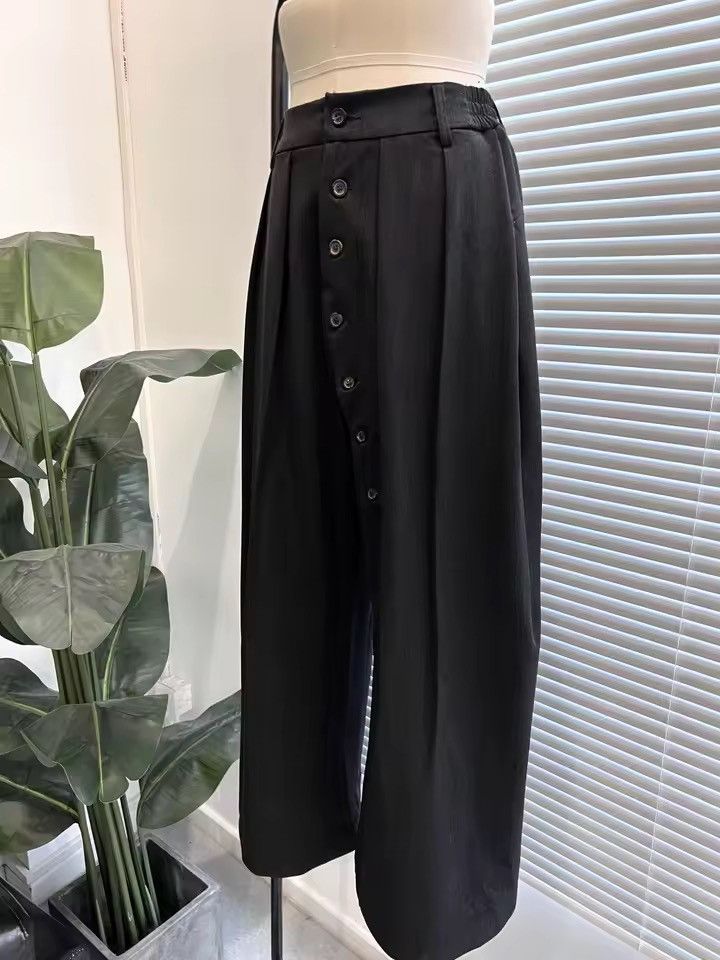 Other Casual Loose Baggy Buttons Pleated Suit Trousers Pants Size US 33 - 2 Thumbnail