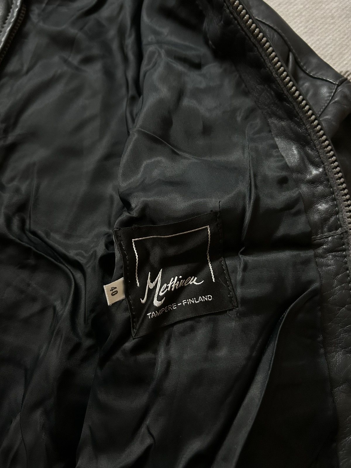 Genuine Leather × Vintage Vintage Methineu leather jacket made in finland genuine Size US S / EU 44-46 / 1 - 4 Thumbnail