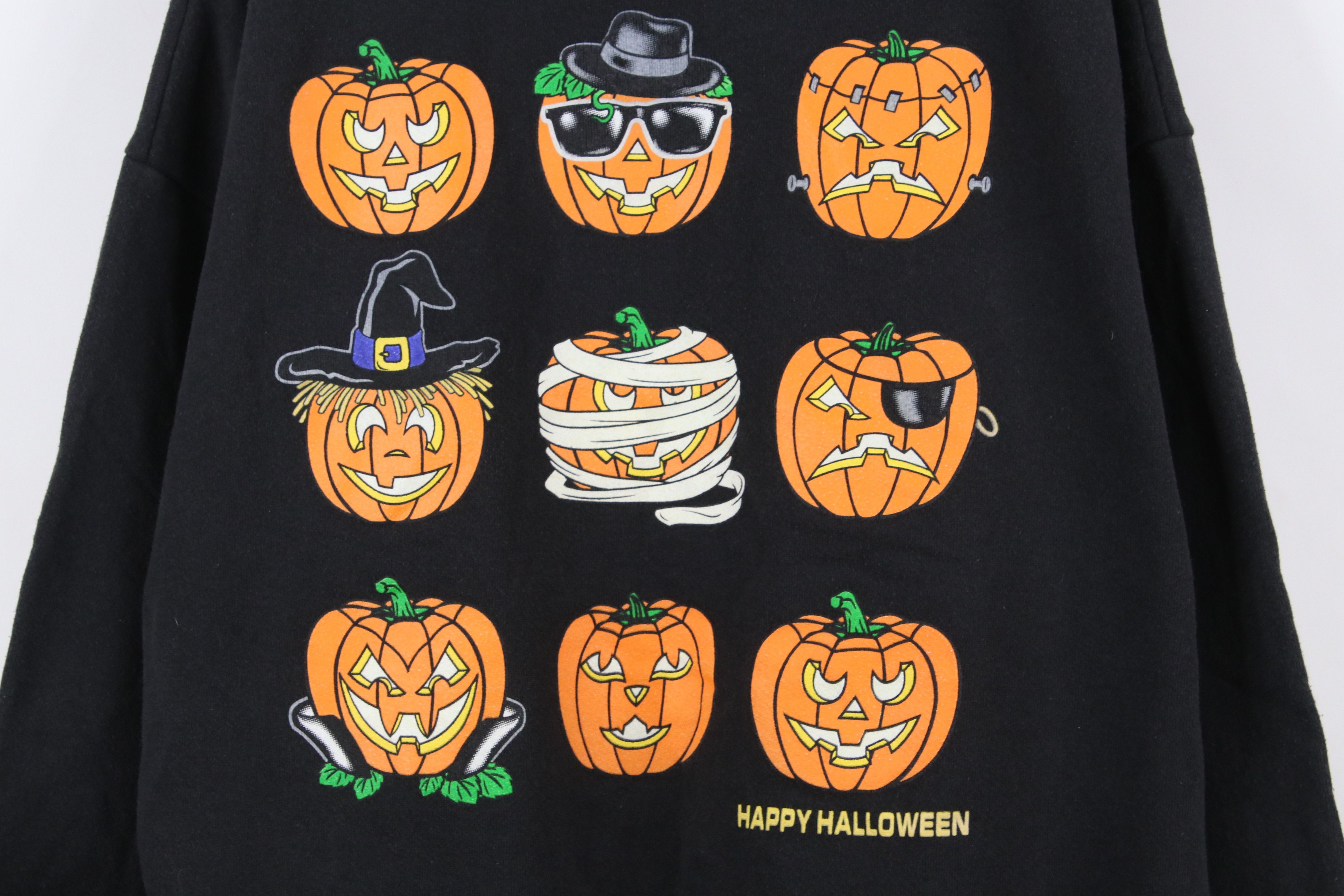 Vintage Vintage 90s Streetwear Halloween Pumpkin Sweatshirt USA Size US XXL / EU 58 / 5 - 4 Thumbnail