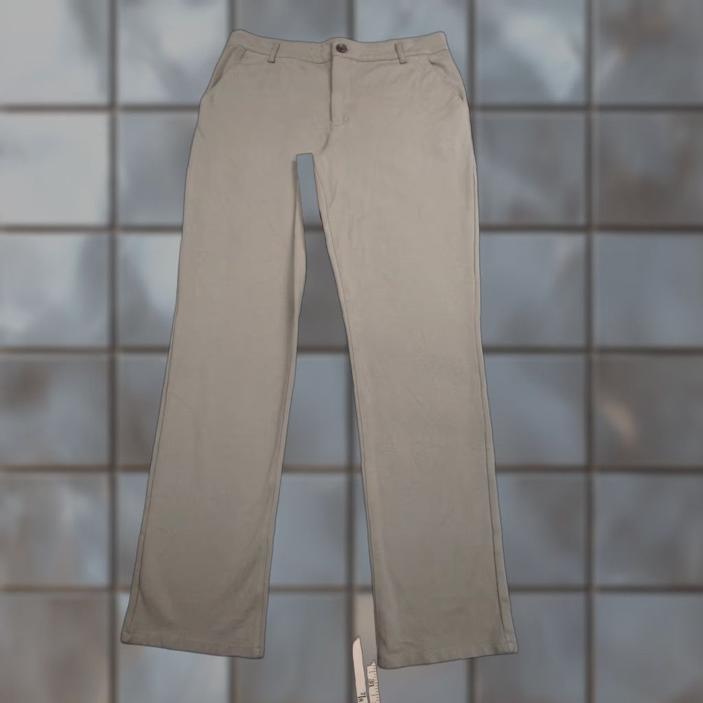 Vintage True Classic Pants Mens 33x32 Beige Slim Straight Chino Stretch Tech Size US 33 - 1 Thumbnail