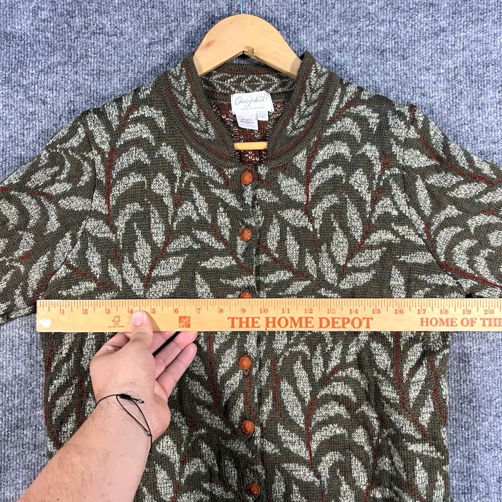 Vintage VINTAGE Cherry Lewis Womens Cardigan Sweater Shirt? Size M / US 6-8 / IT 42-44 - 3 Thumbnail