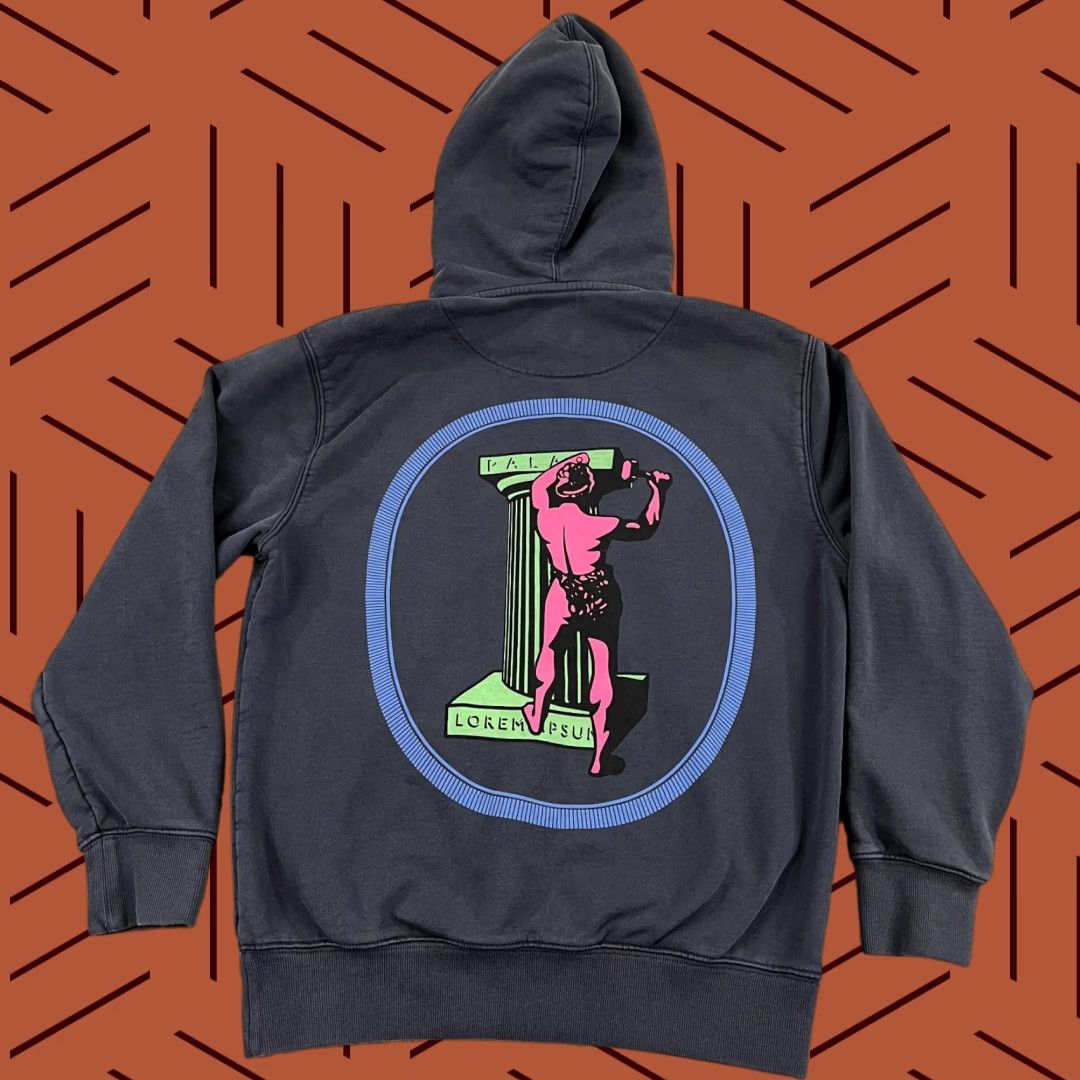 Palace PALACE Hoodie Womens Small Faded Blue Chizzle Up Graphic Skateboards Streetwear Size S / US 4 / IT 40 - 1 Thumbnail