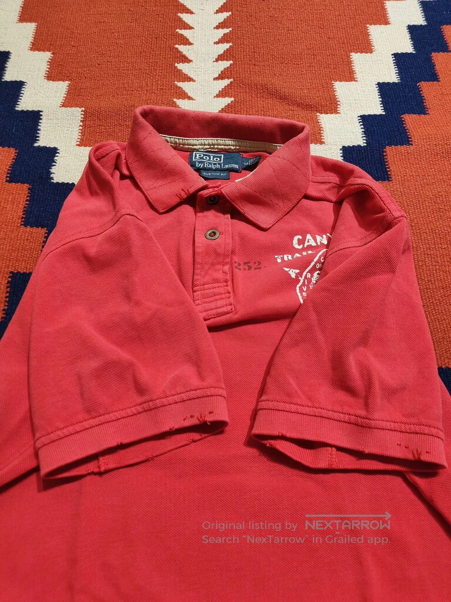 RRL Ralph Lauren RRL Navajo Embroidered Short Sleeve Polo. Size US L / EU 52-54 / 3 - 8 Thumbnail