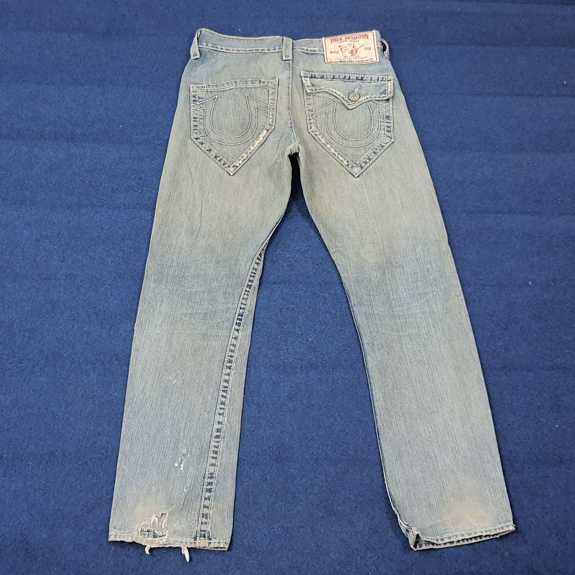 True Religion Vintage True Religion Marco Big T Distressed Jeans C272N13 Size US 33 - 1 Thumbnail