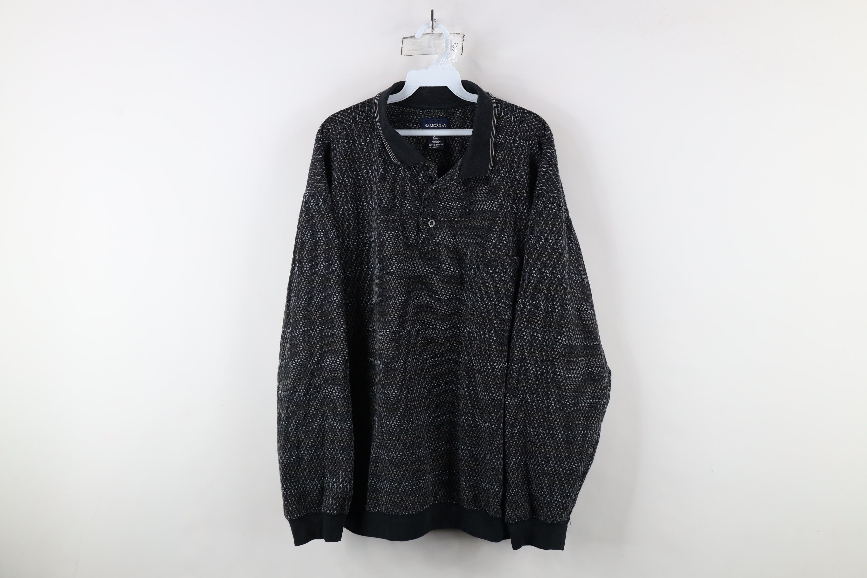 Vintage Vintage 90s Streetwear Collared Pullover Long Sleeve Polo Size US XXL / EU 58 / 5 - 1 Thumbnail