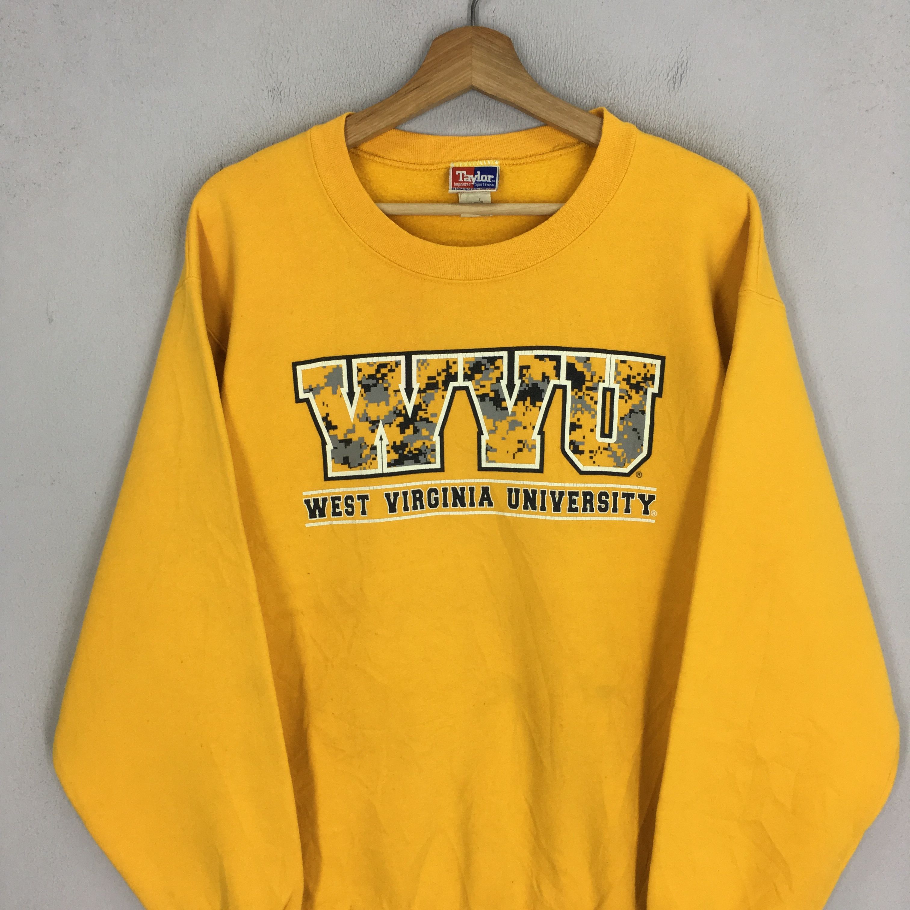 Ann Taylor Vintage West Virginia University Yellow Sweatshirt - 274 Size US M / EU 48-50 / 2 - 5 Thumbnail